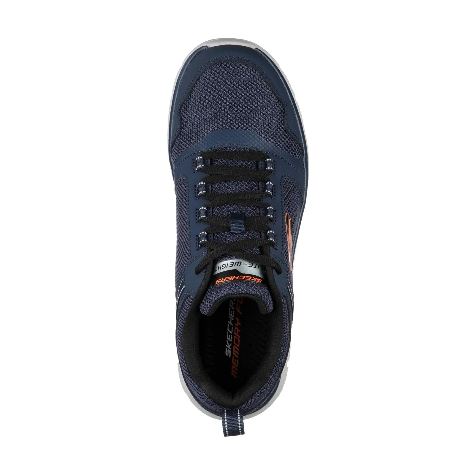 Skechers Mens Track Knockhill Shoes Navy/Orange - Image 4