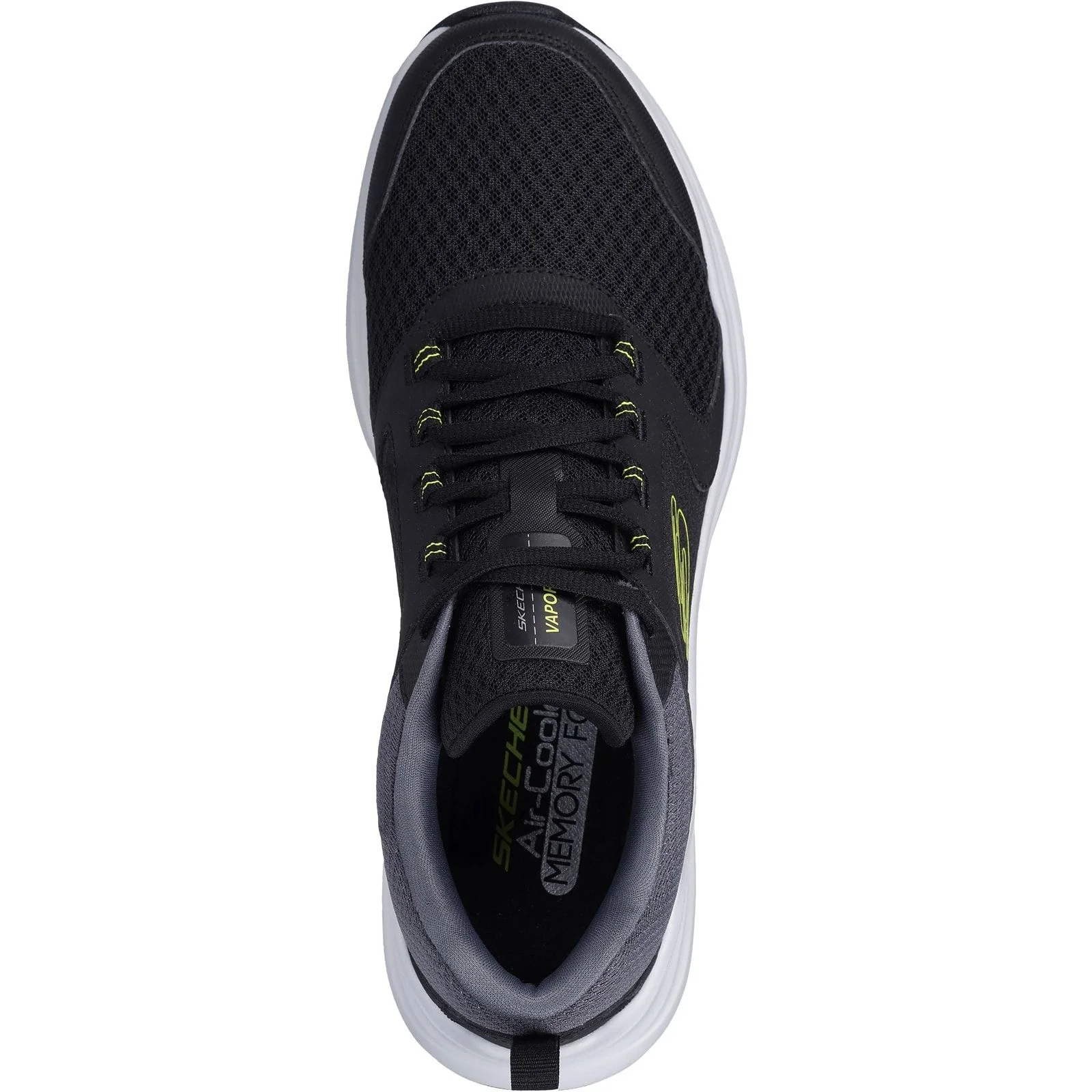 Skechers Mens Vapor Foam Trainer Black/Lime - Image 4