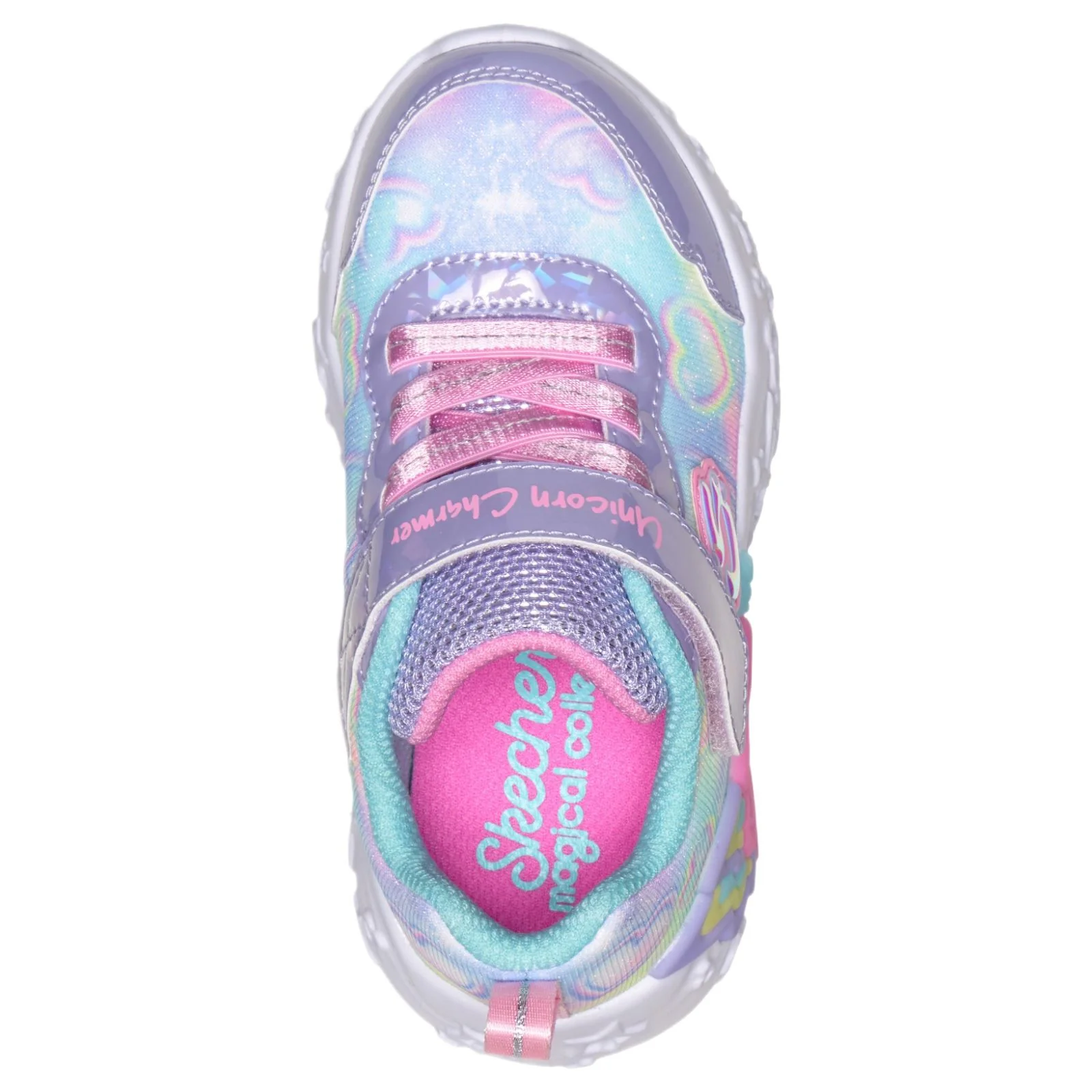 Skechers Unicorn Charmer Lil Heart Sparkles Girls Shoes - Image 3