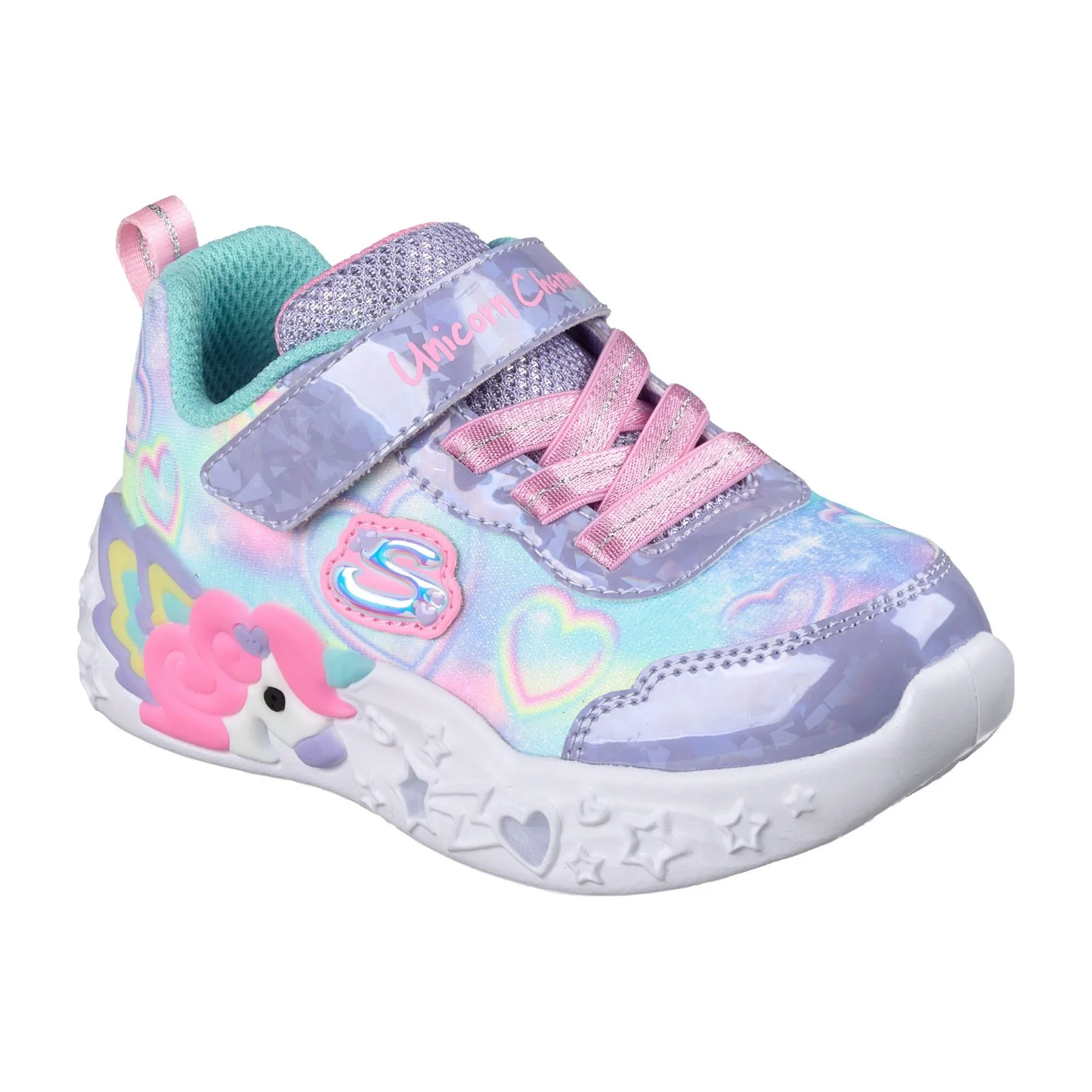 Skechers Unicorn Charmer Lil Heart Sparkles Girls Shoes - Image 5