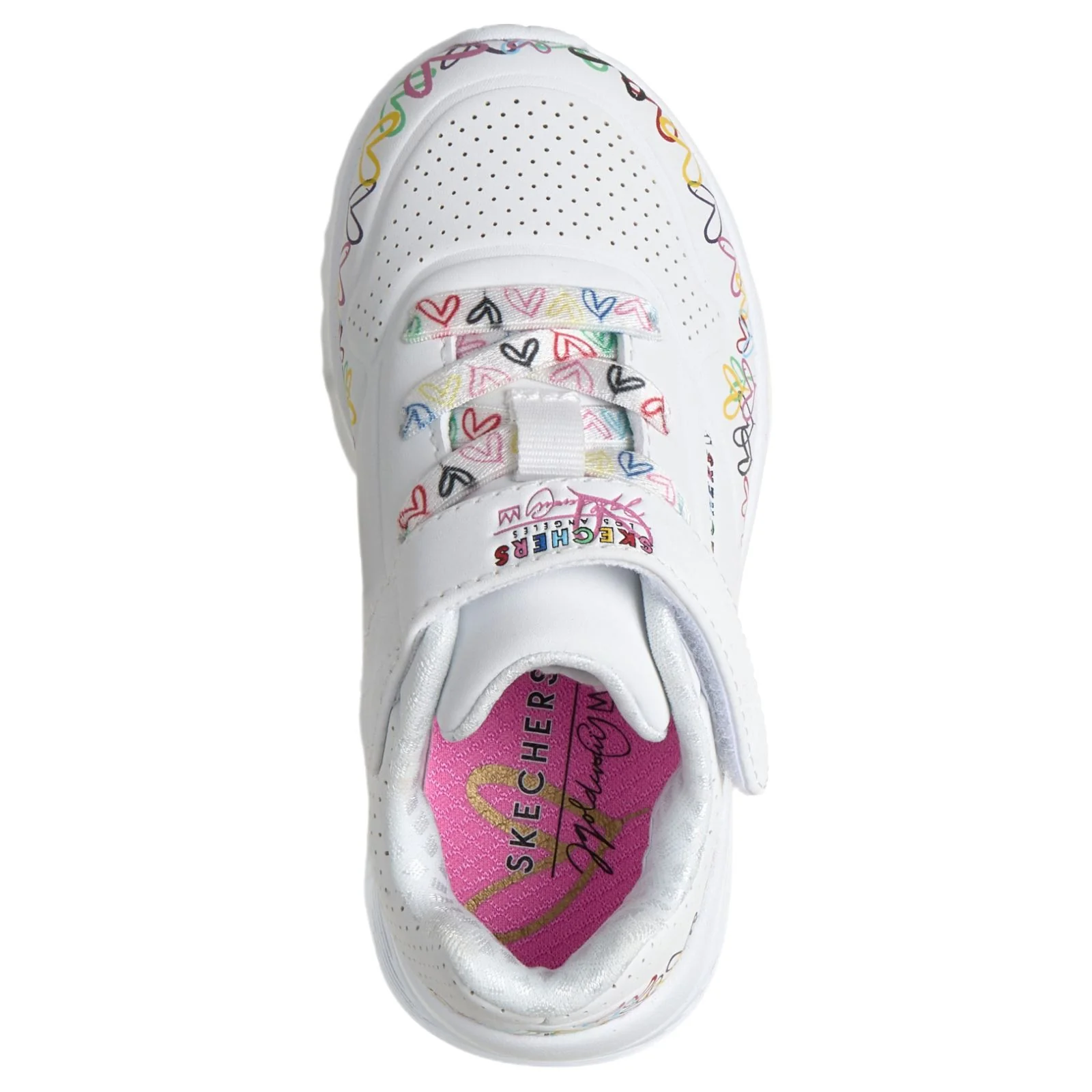Skechers Uno Lite Heart Craze Infant Girls Shoes - Image 3