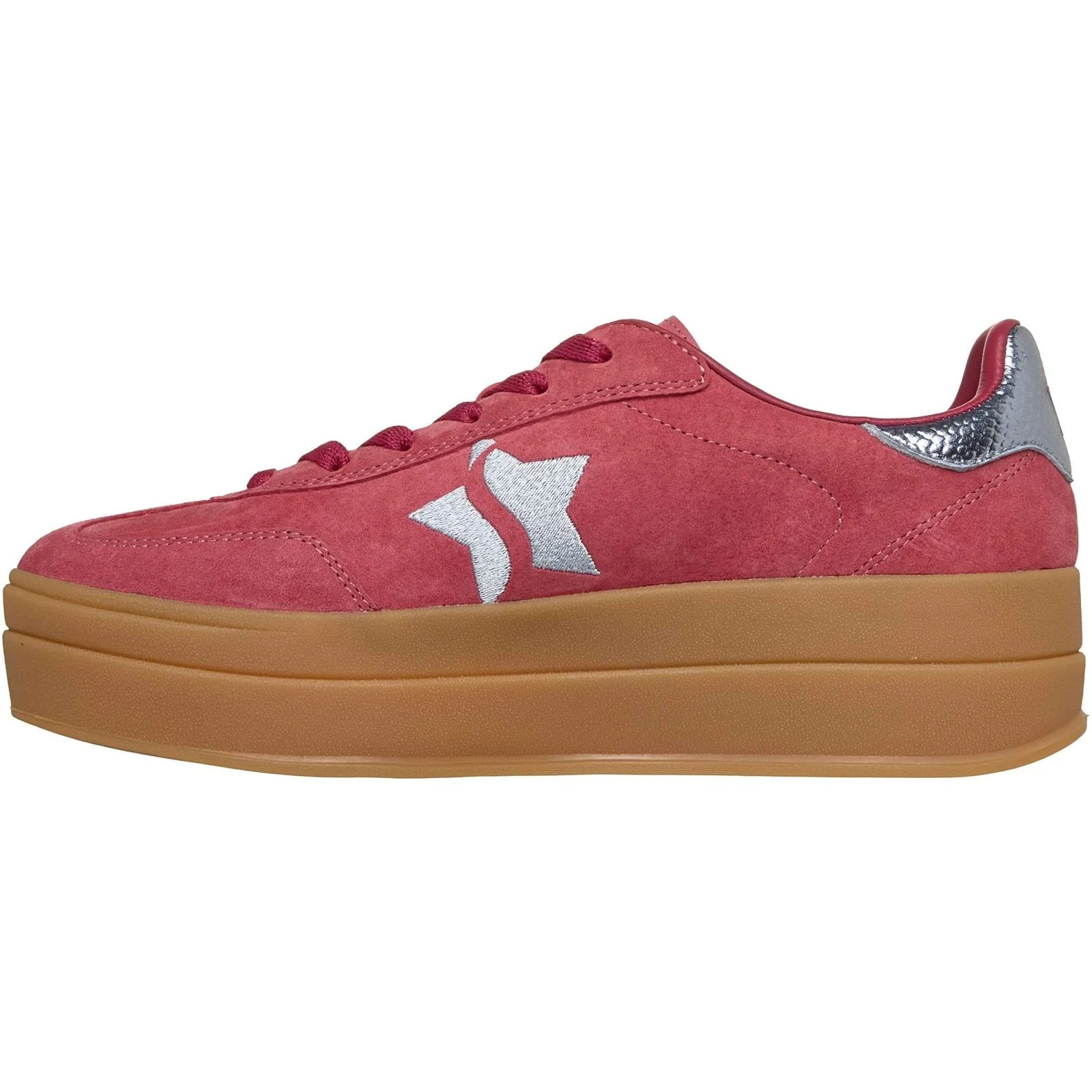 Skechers Womens Academy Hi Elevated Essence Trainers Red/Blue - Image 2