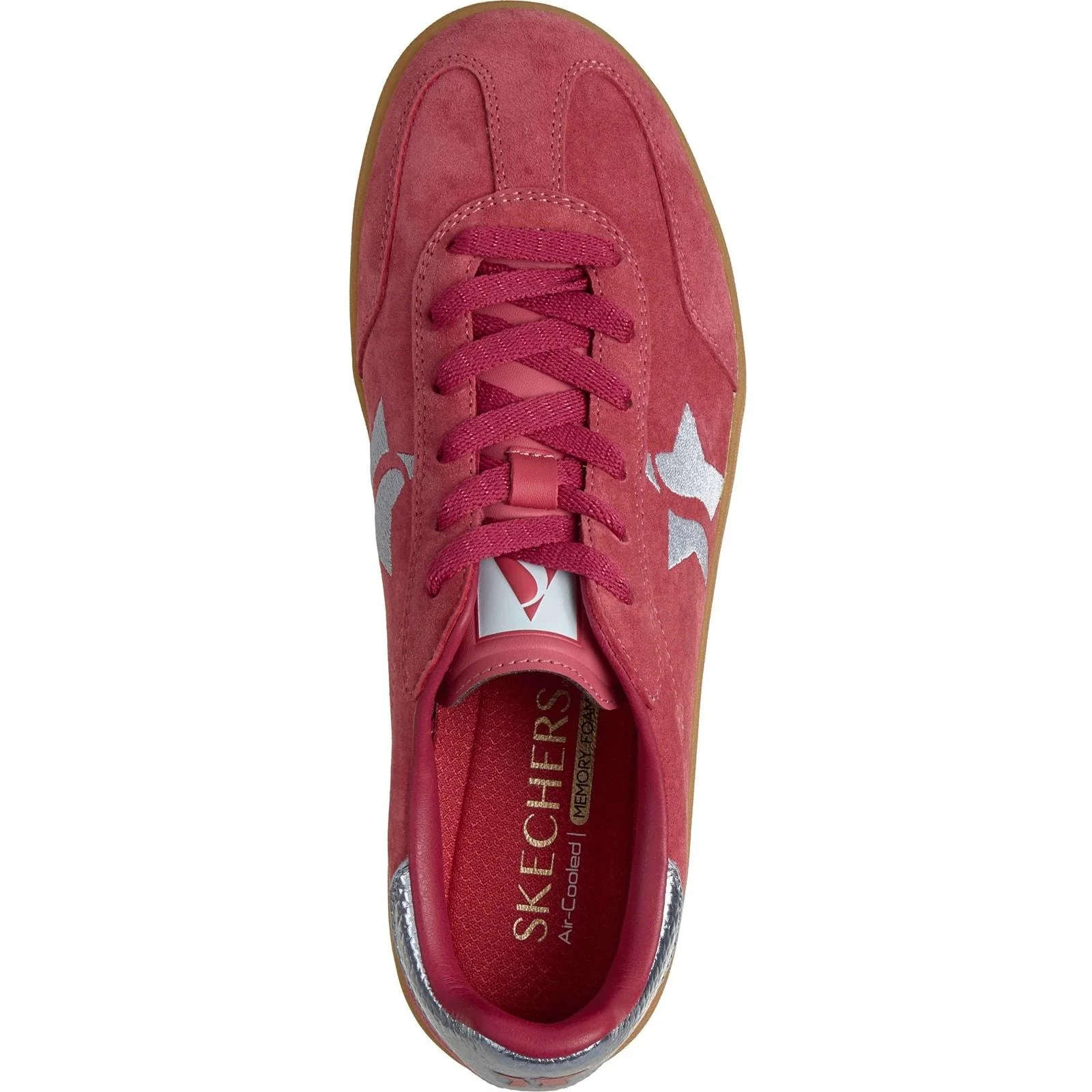 Skechers Womens Academy Hi Elevated Essence Trainers Red/Blue - Image 3