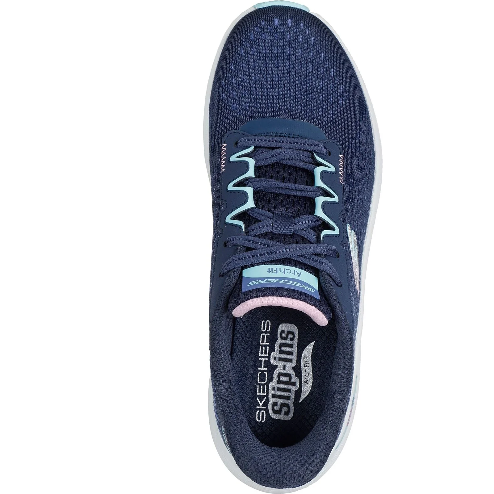Skechers Womens Arch Fit 2.0 Fresh Pace Trainer Navy/Multi - Image 3