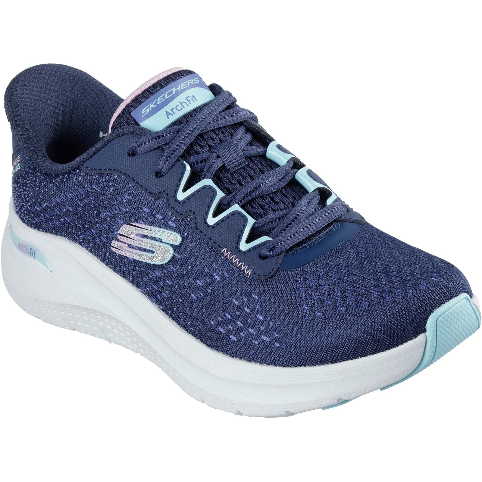 Skechers Womens Arch Fit 2.0 Fresh Pace Trainer Navy/Multi - Image 5