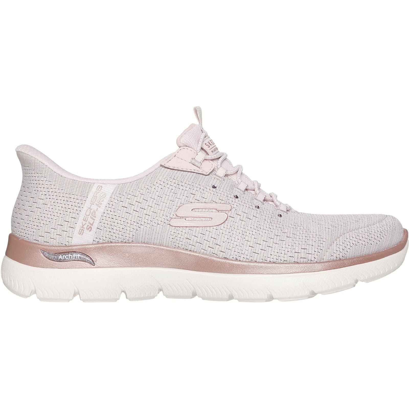 Skechers Womens Arch Fit Summits - Soft Shimmer Trainers Light Pink