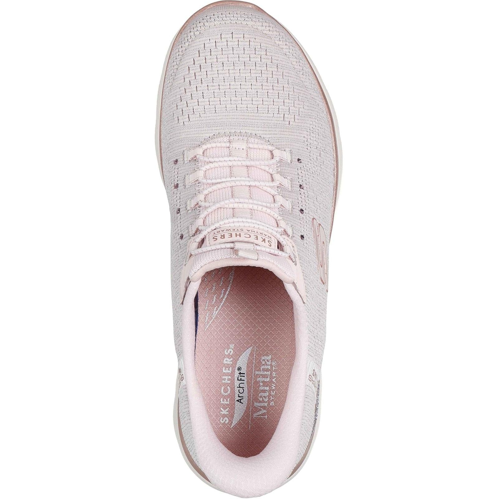 Skechers Womens Arch Fit Summits - Soft Shimmer Trainers Light Pink - Image 3