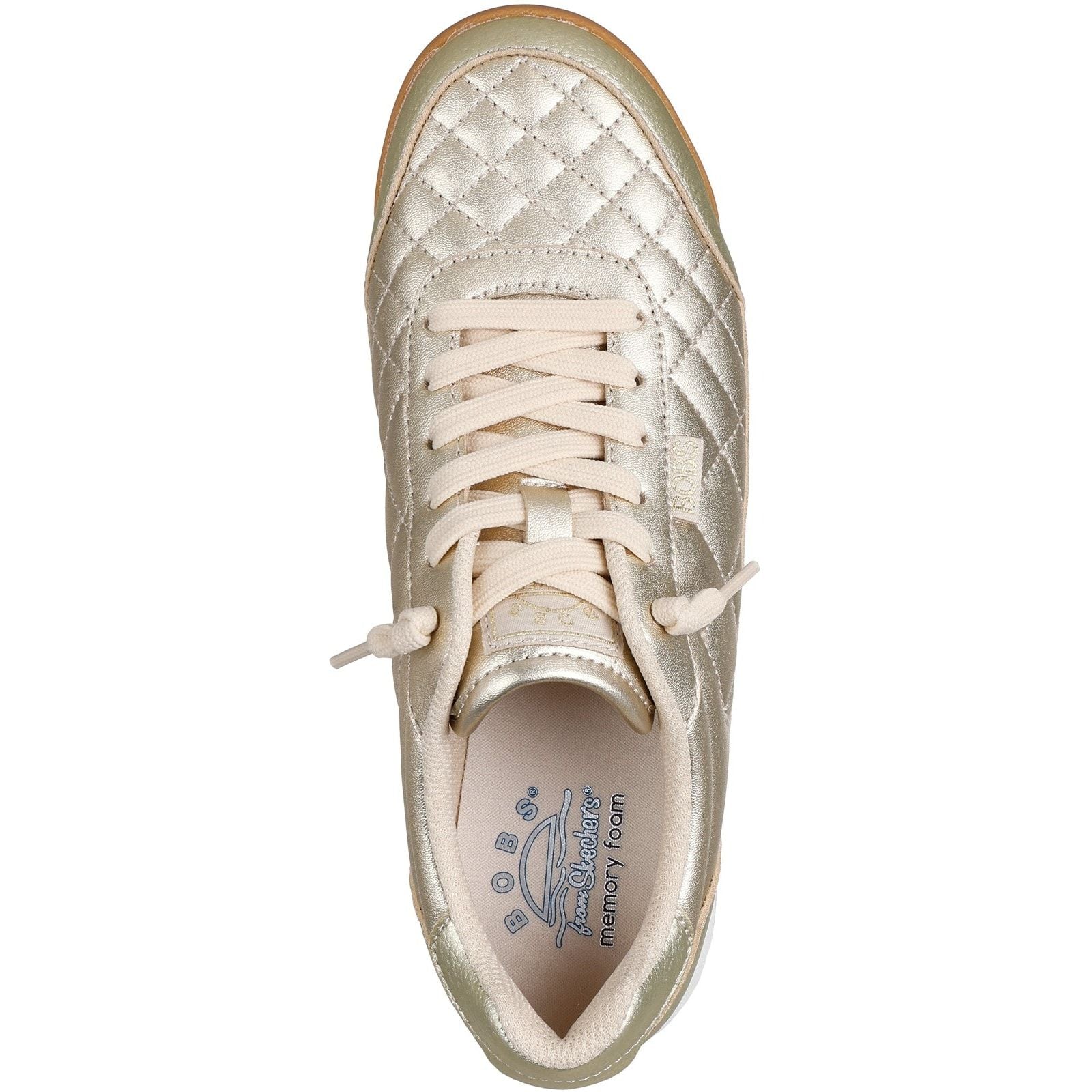 Skechers Womens BOBS Billie Wild Comfort Trainers Gold - Image 3