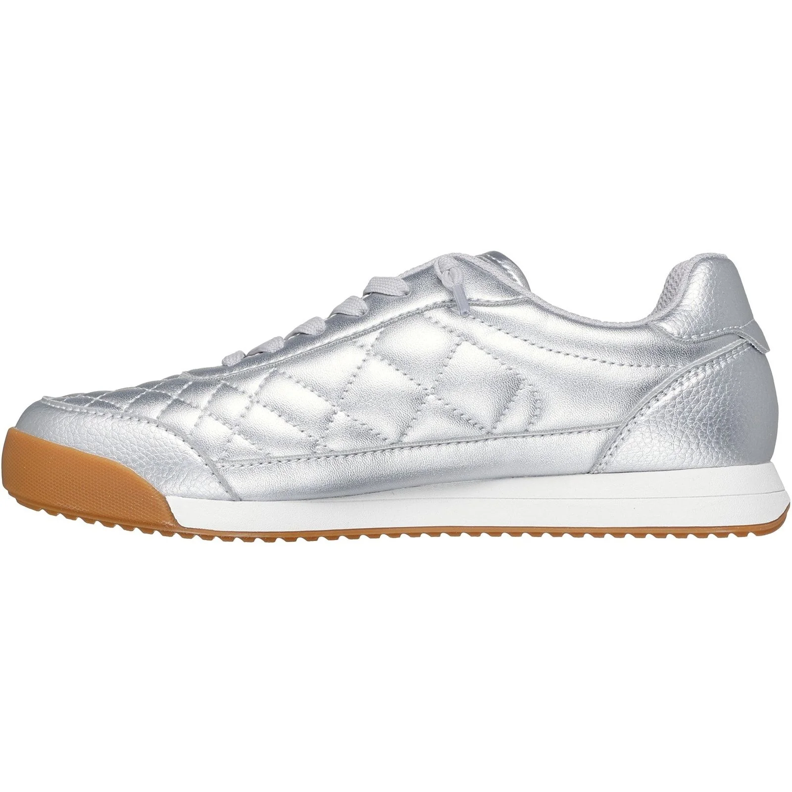 Skechers Womens BOBS Billie Wild Comfort Trainers Silver - Image 2