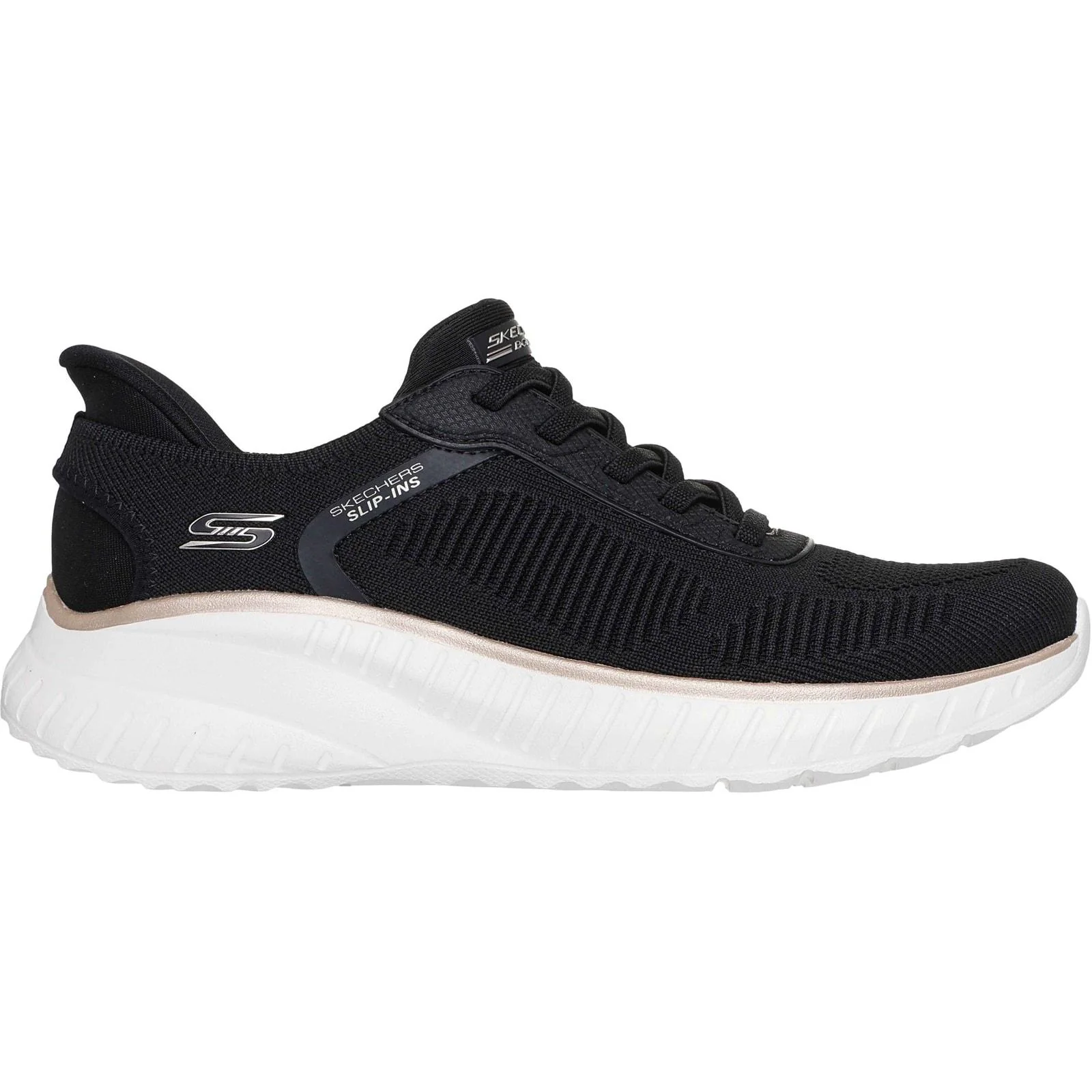 Skechers Womens BOBS Sport Squad Chaos Shoe Black/Gold