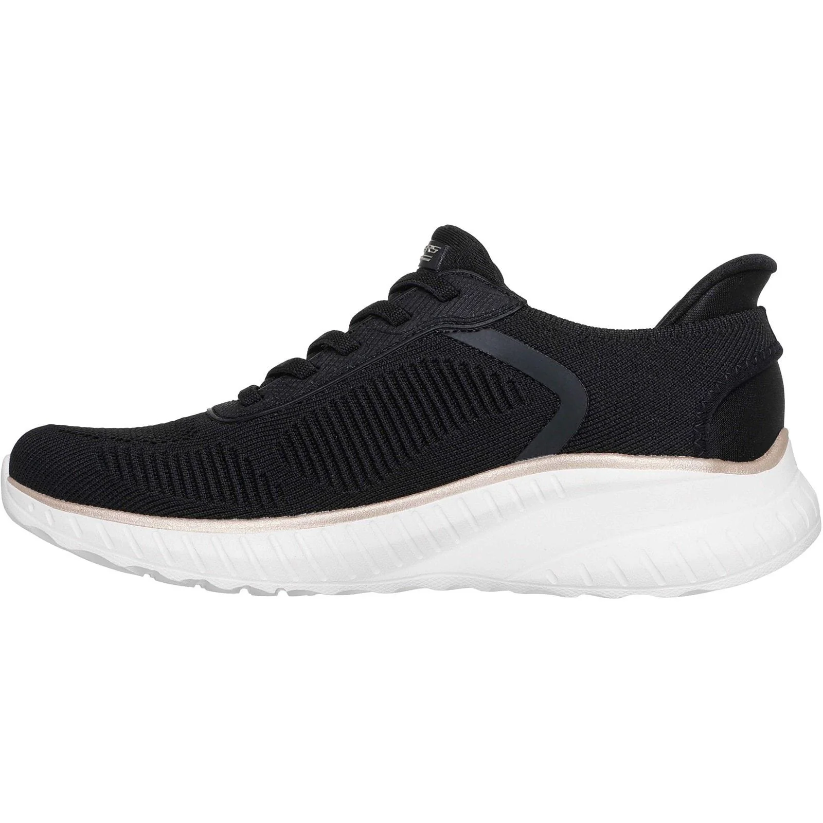 Skechers Womens BOBS Sport Squad Chaos Shoe Black/Gold - Image 2