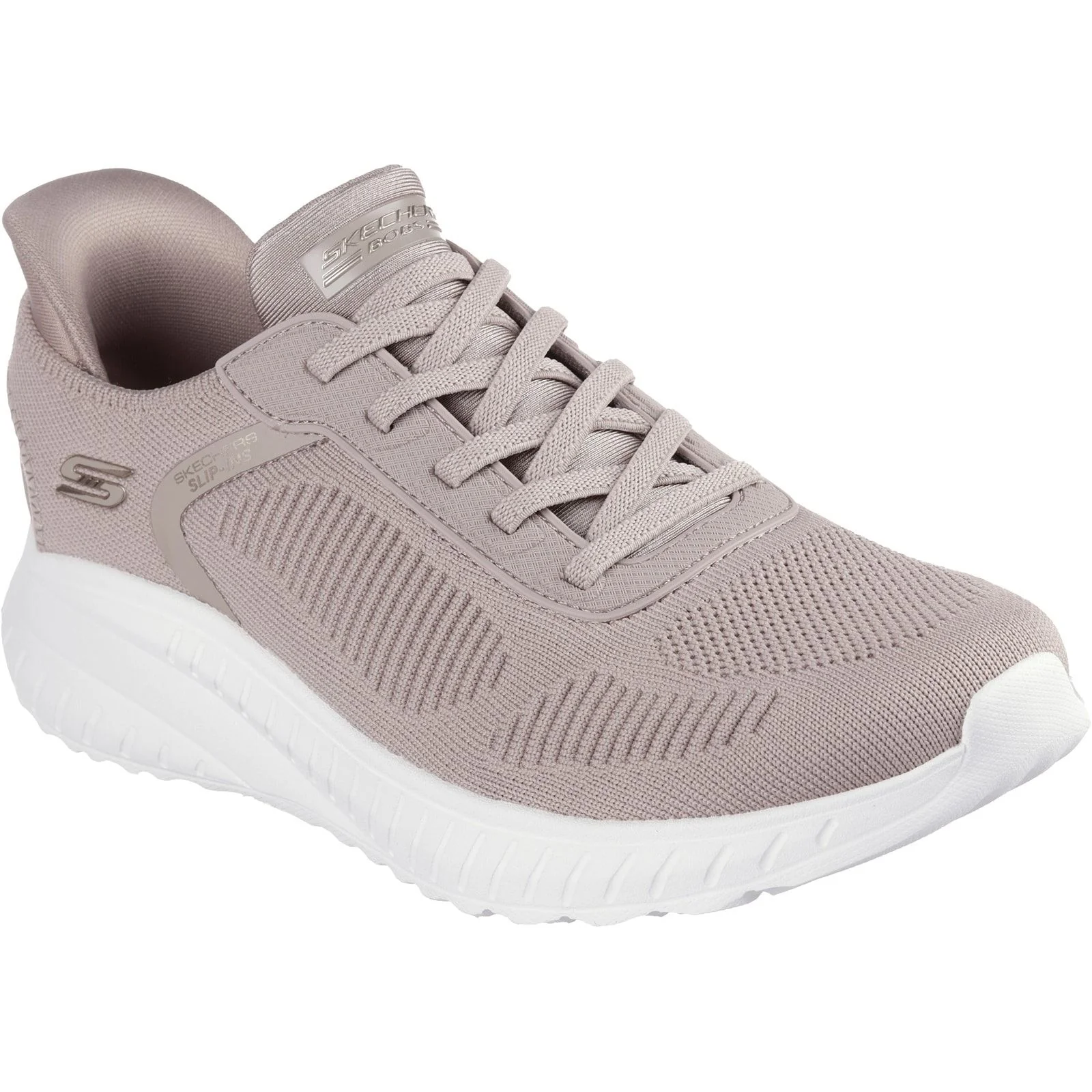 Skechers Womens BOBS Sport Squad Chaos Shoe Taupe - Image 5