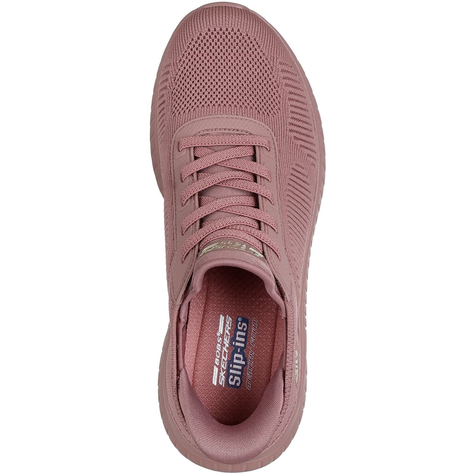 Skechers Womens BOBS Sport Squad Chaos Trainers Rose - Image 4