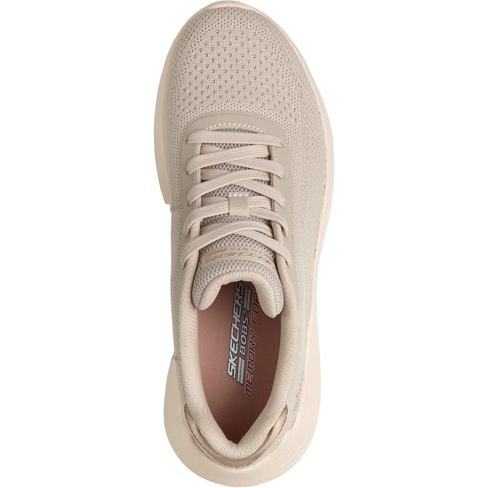 Skechers Womens Bobs Squad Waves Current Look Trainers Off White - Image 3