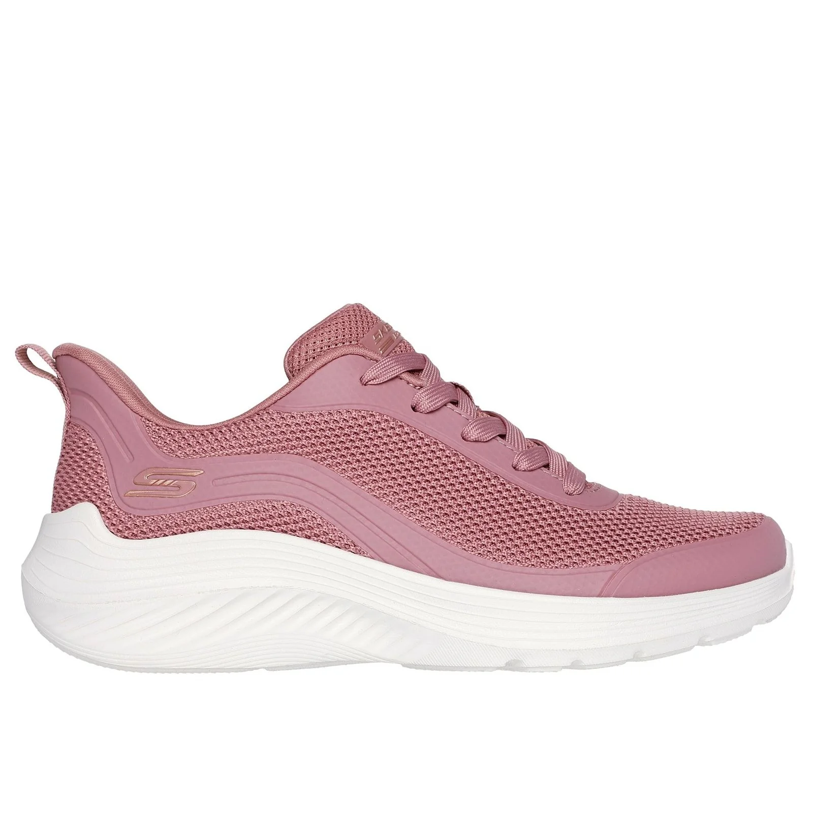 Skechers Womens Bobs Squad Waves Still Wading Trainers Rose