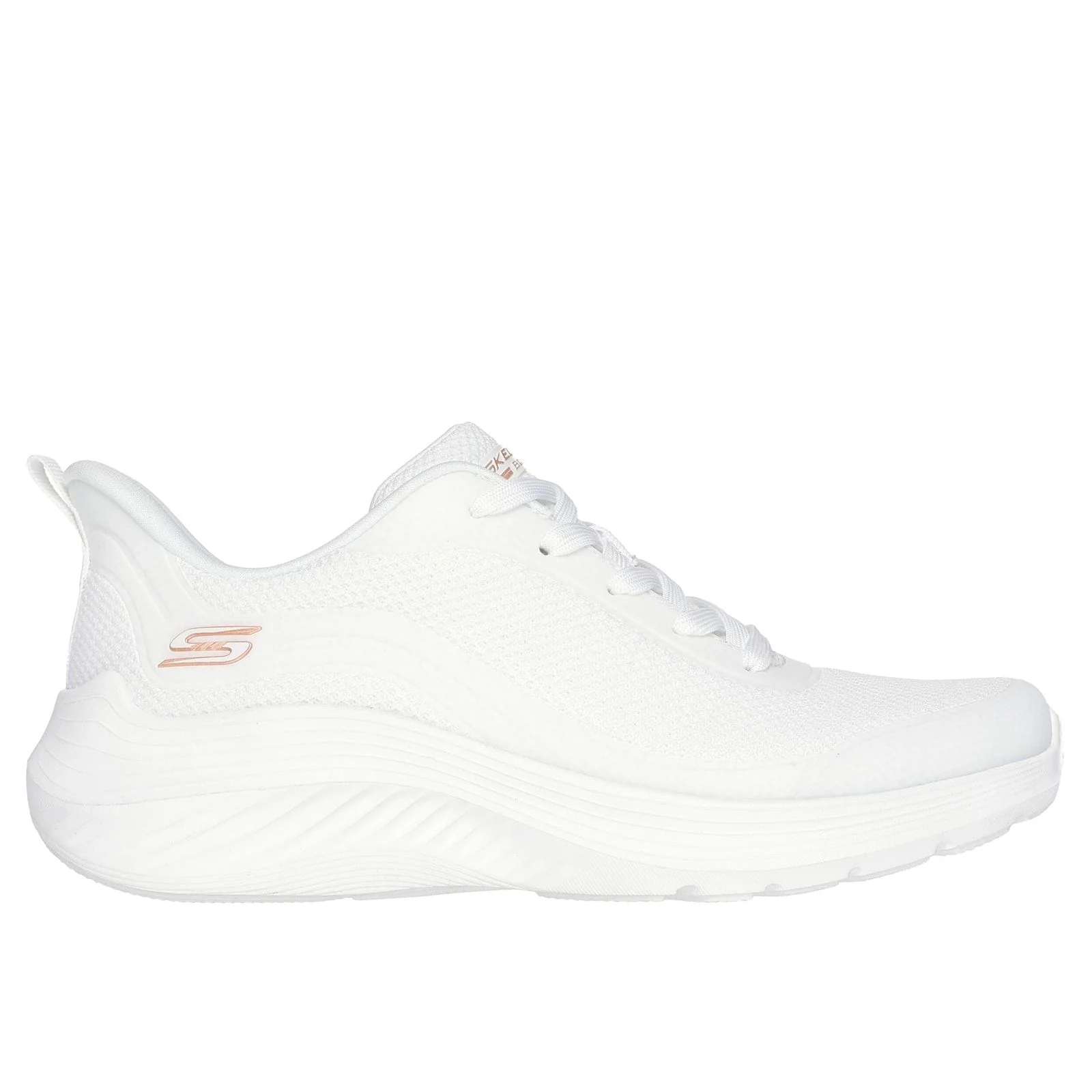 Skechers Womens Bobs Squad Waves Still Wading Trainers White