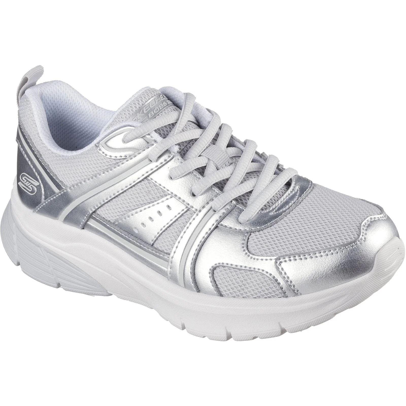 Skechers Womens BOBS Vamos Trainers Silver - Image 5