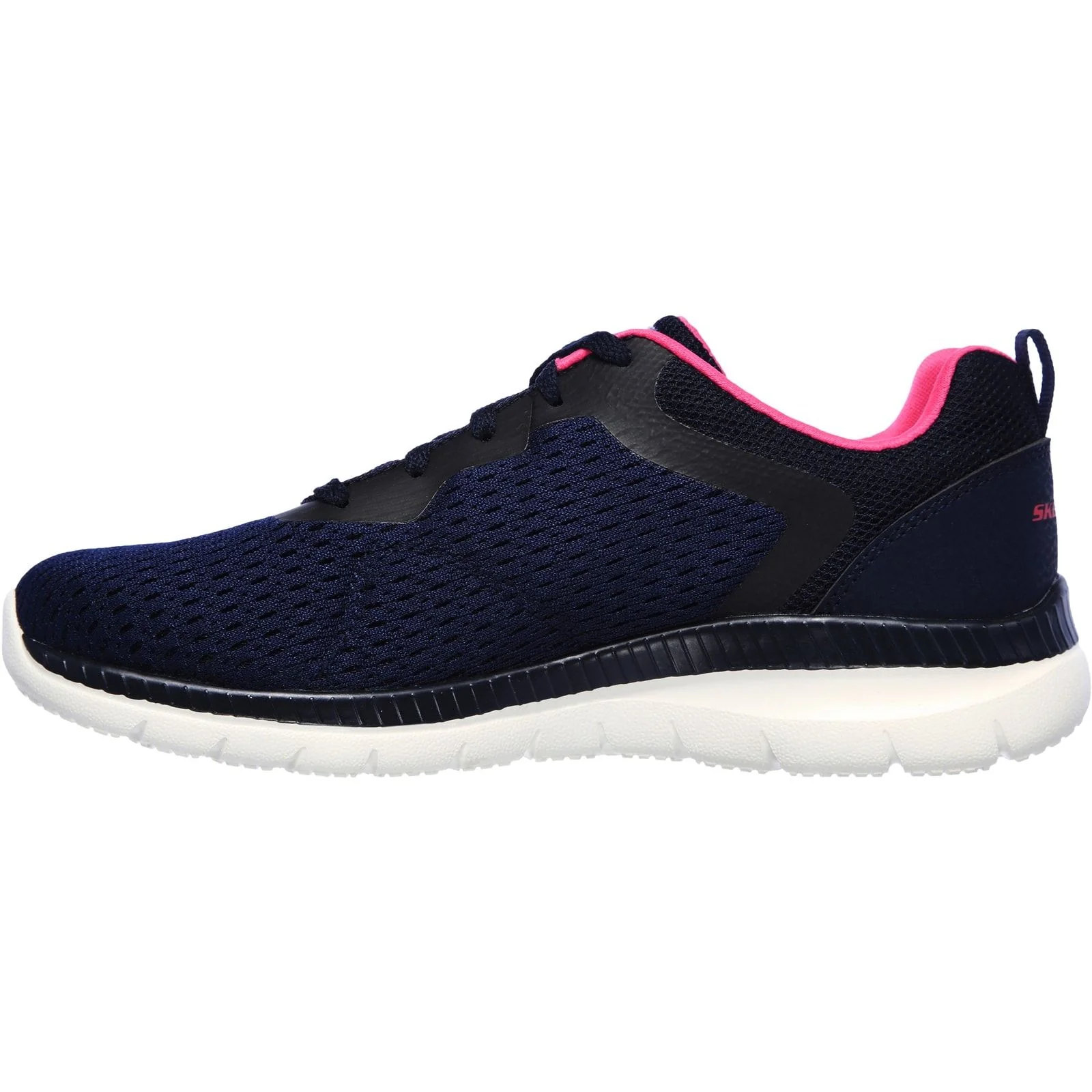 Skechers Womens Bountiful Quick Path Shoes Navy/Hot Pink - Image 2