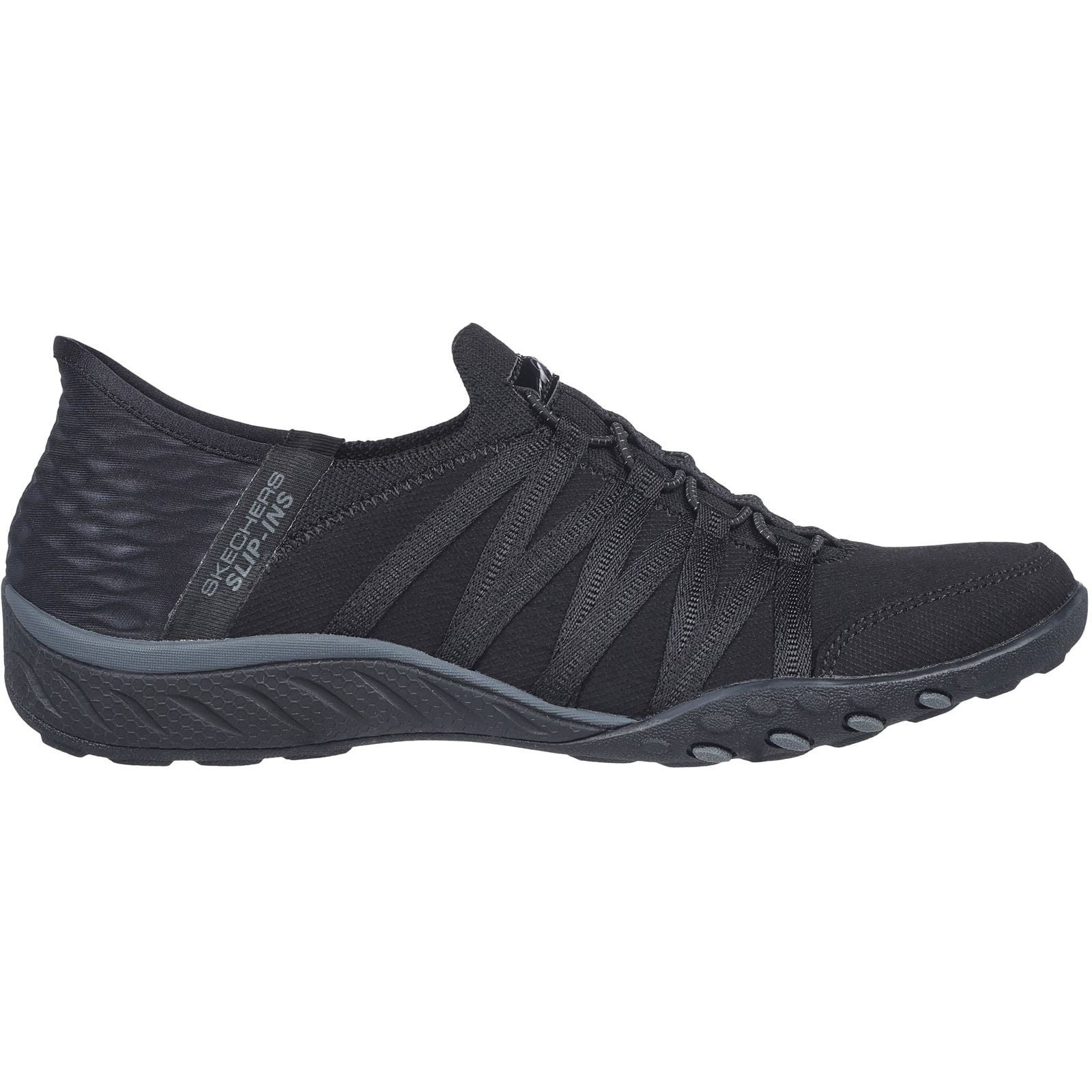 Skechers Womens Breathe-Easy Roll-With-Me Shoes Black