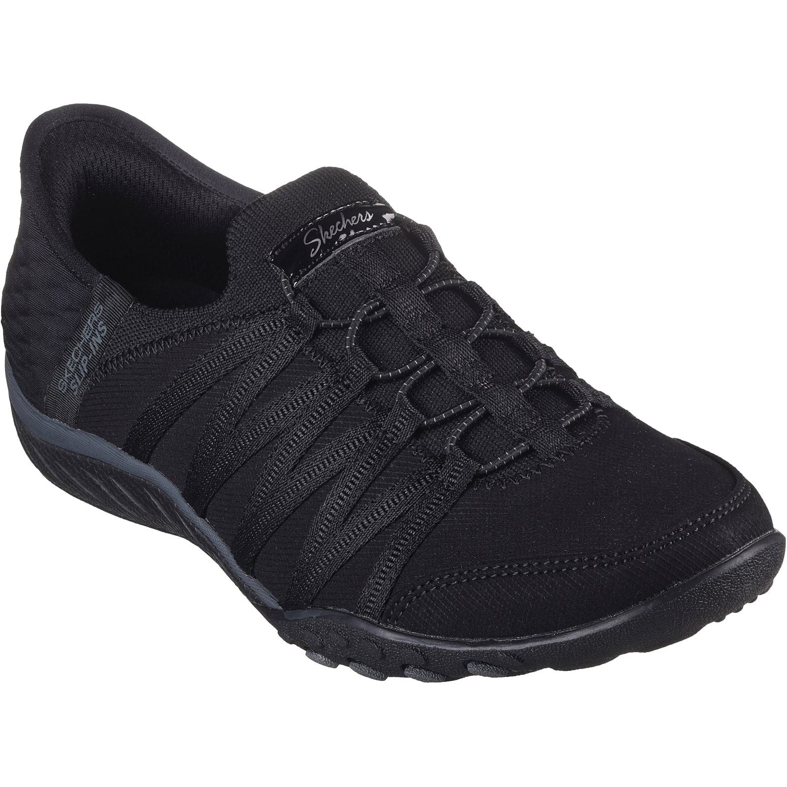 Skechers Womens Breathe-Easy Roll-With-Me Shoes Black - Image 5