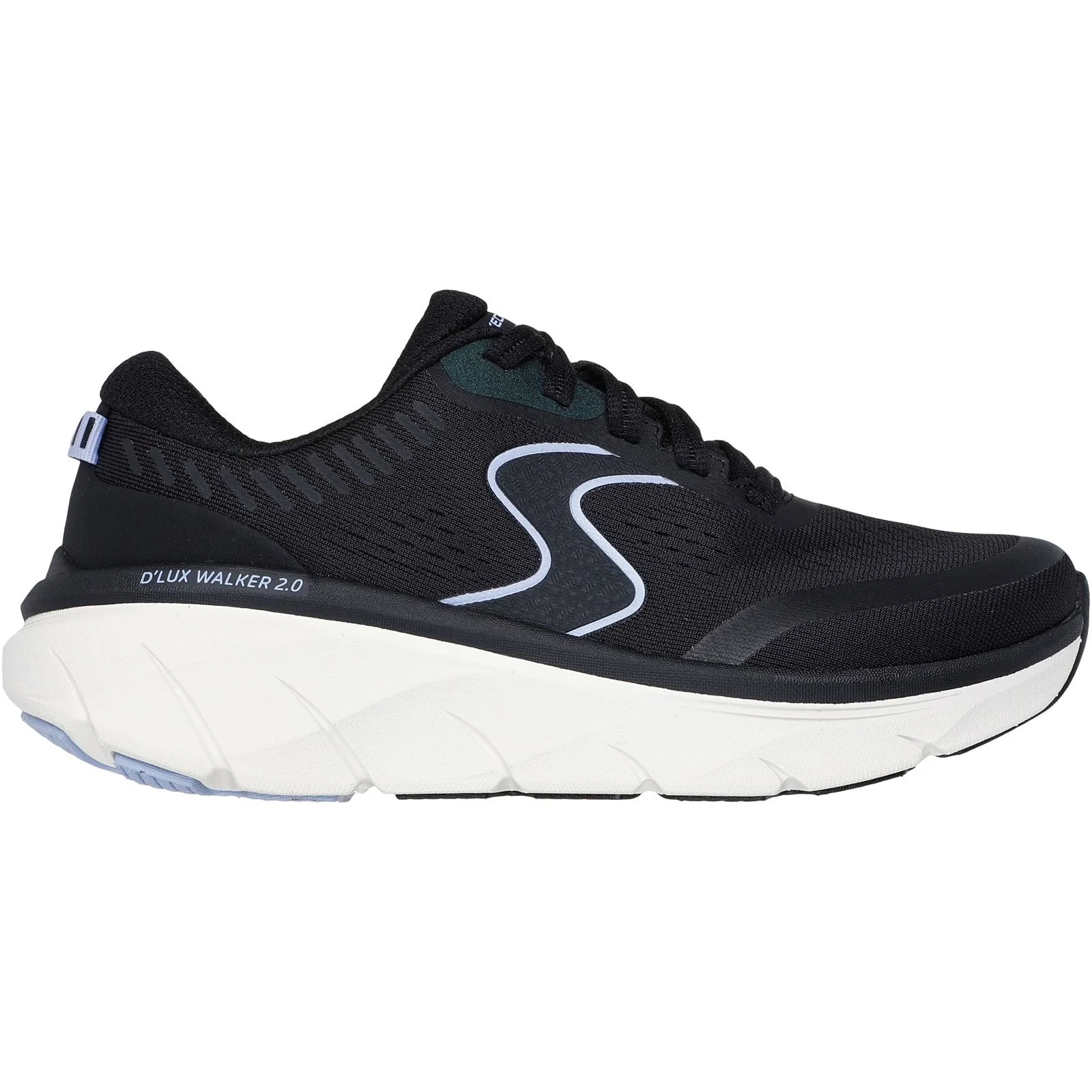 Skechers Womens D'Lux Walker 2.0 Active Pace Trainer Black/Lavender
