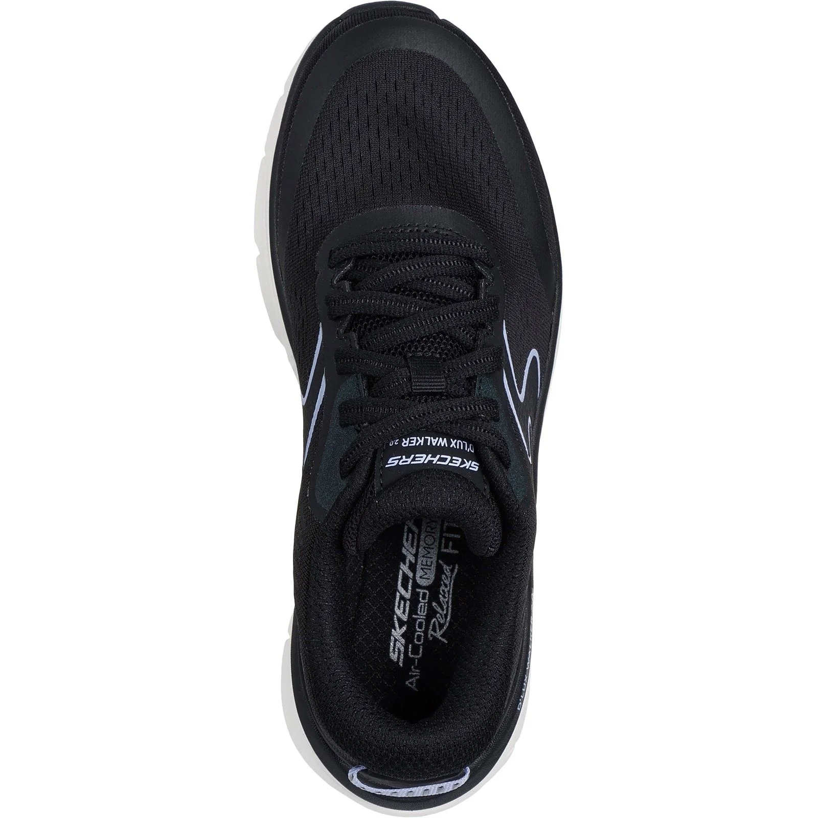 Skechers Womens D'Lux Walker 2.0 Active Pace Trainer Black/Lavender - Image 4