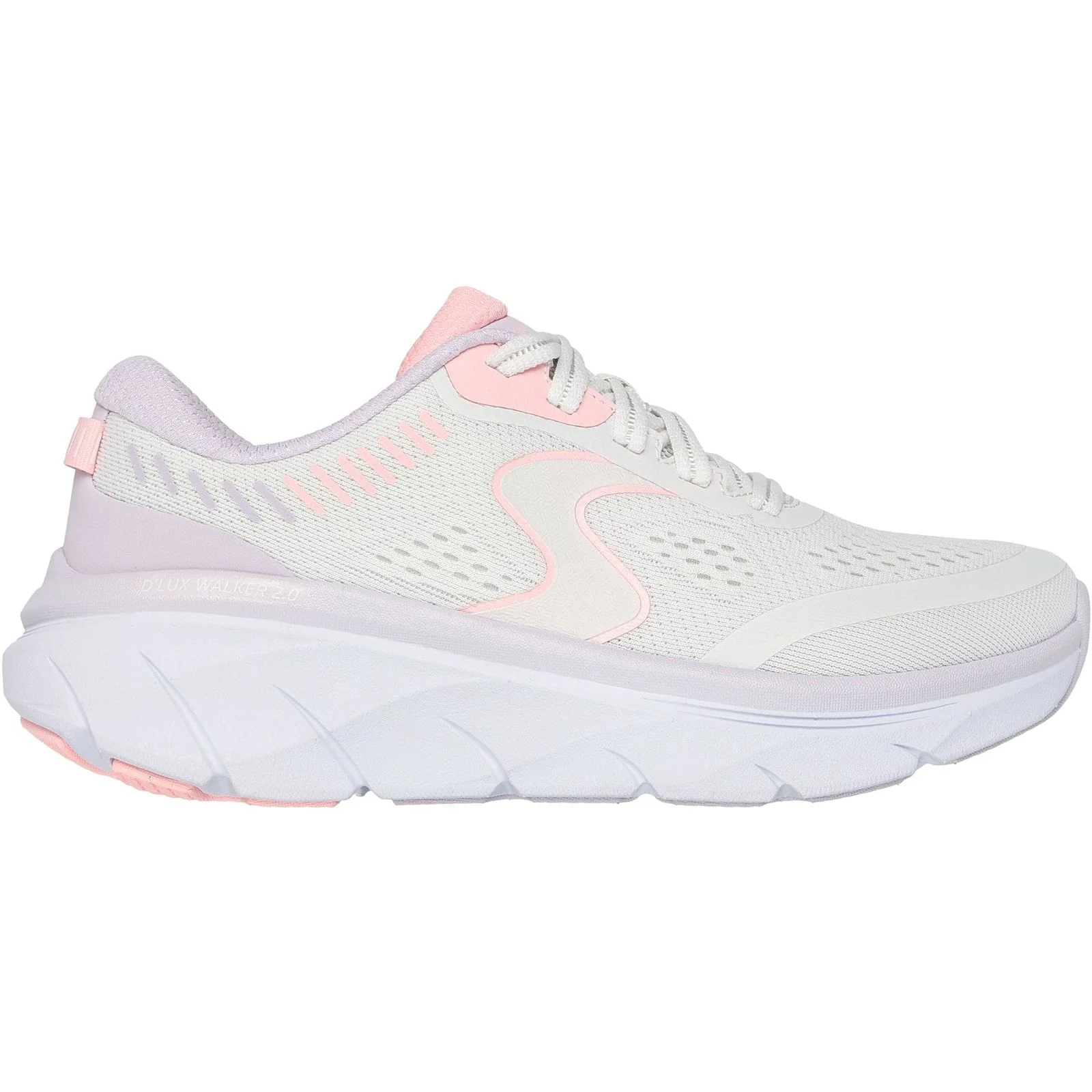 Skechers Womens D'Lux Walker 2.0 Active Pace Trainer Off White/Pink