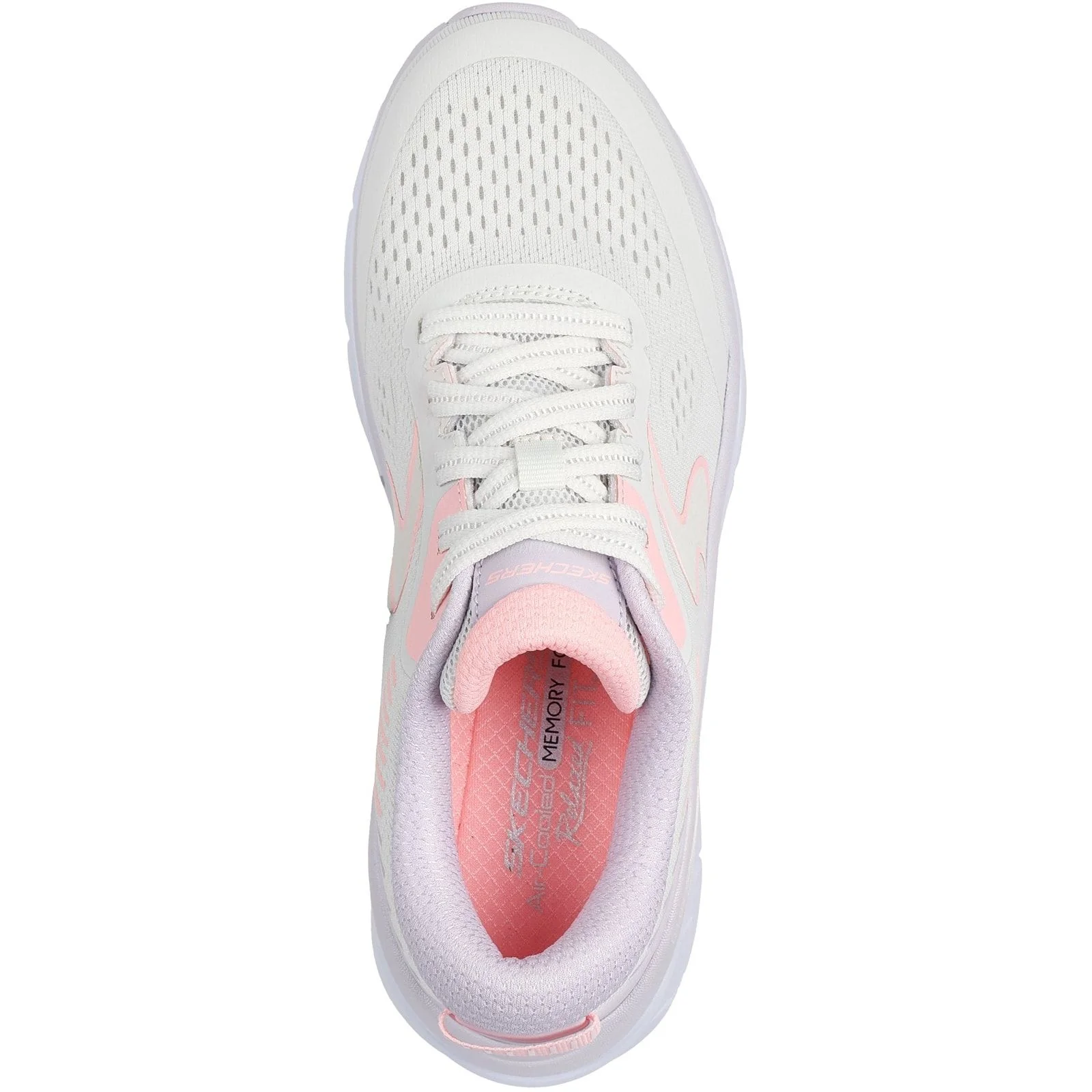 Skechers Womens D'Lux Walker 2.0 Active Pace Trainer Off White/Pink - Image 4