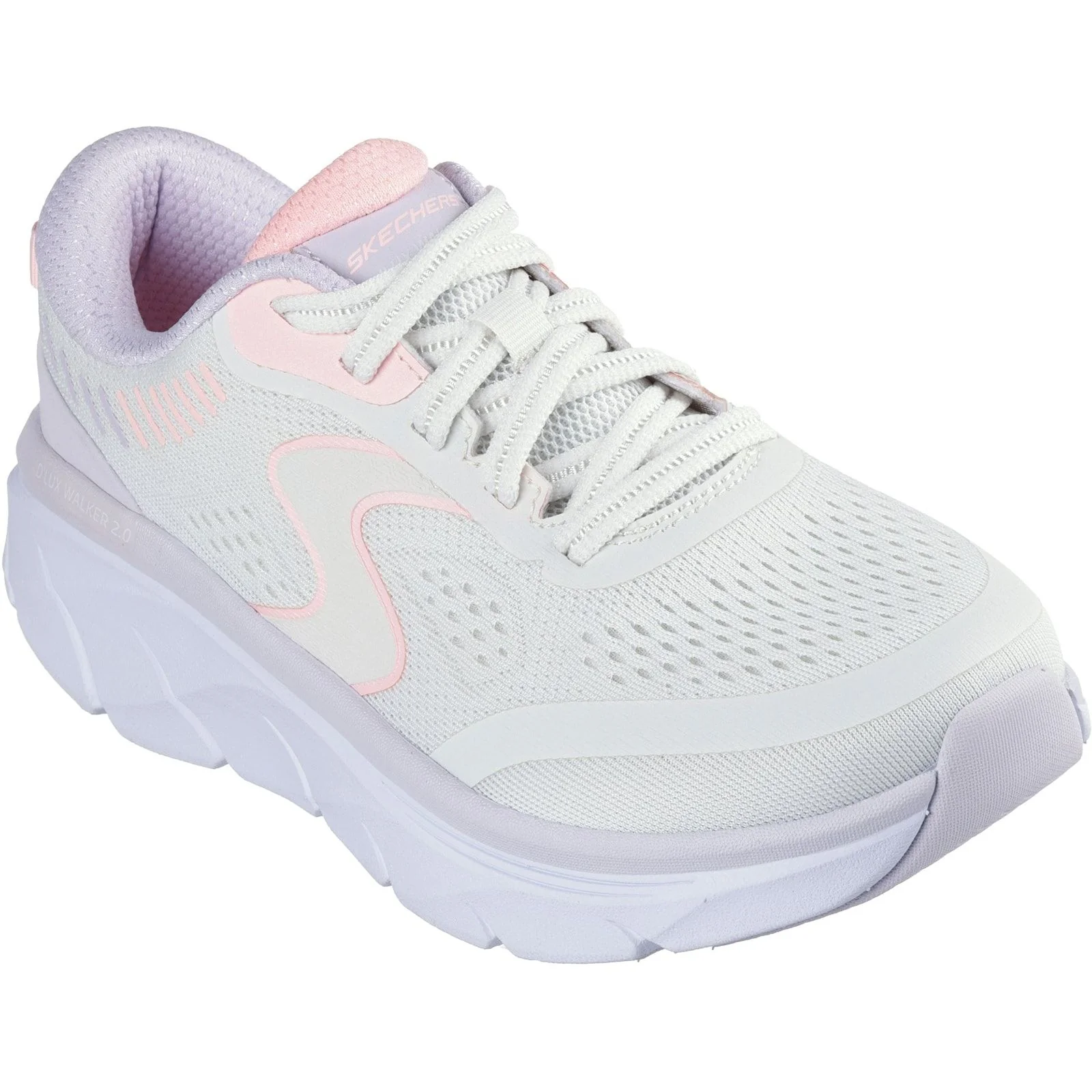Skechers Womens D'Lux Walker 2.0 Active Pace Trainer Off White/Pink - Image 5