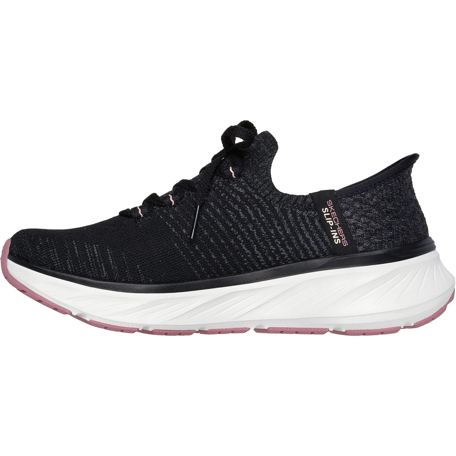 Skechers Womens Edgeride Impression Shoes Black/Pink - Image 2