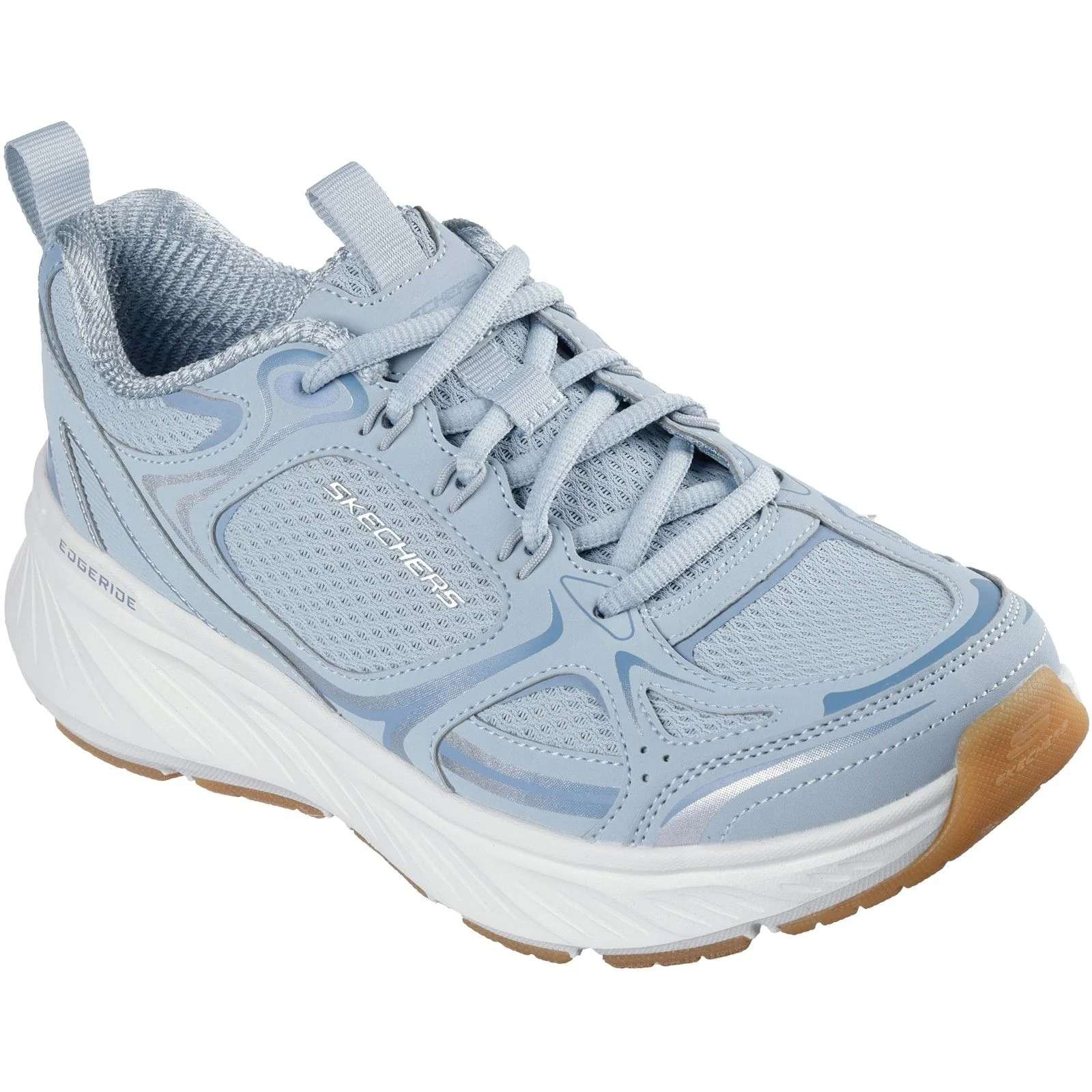 Skechers Womens Edgeride Silver Eclipse Trainers Blue - Image 5