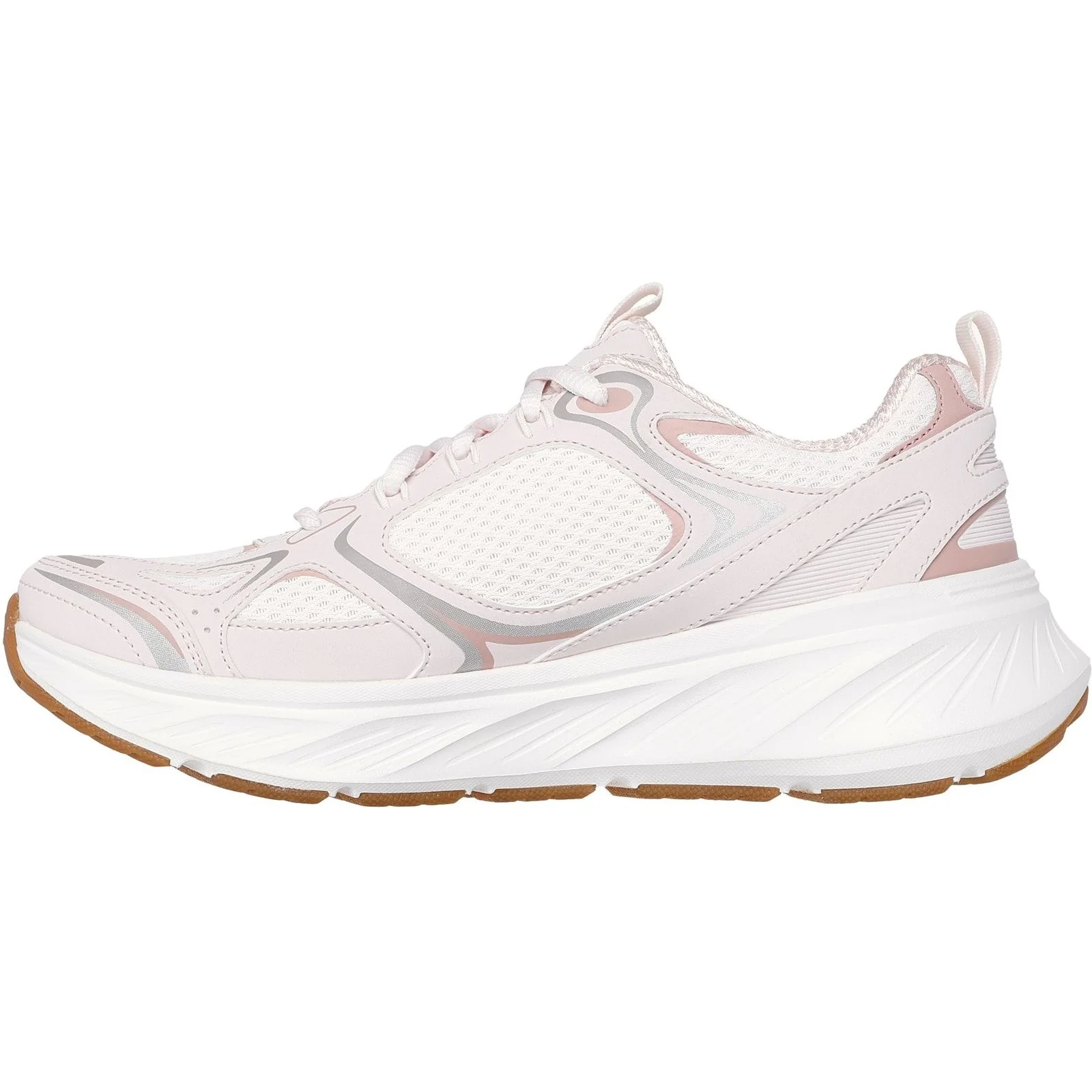 Skechers Womens Edgeride Silver Eclipse Trainers Pink - Image 2