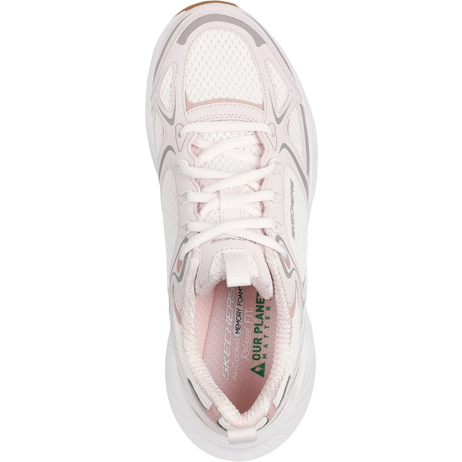 Skechers Womens Edgeride Silver Eclipse Trainers Pink - Image 4