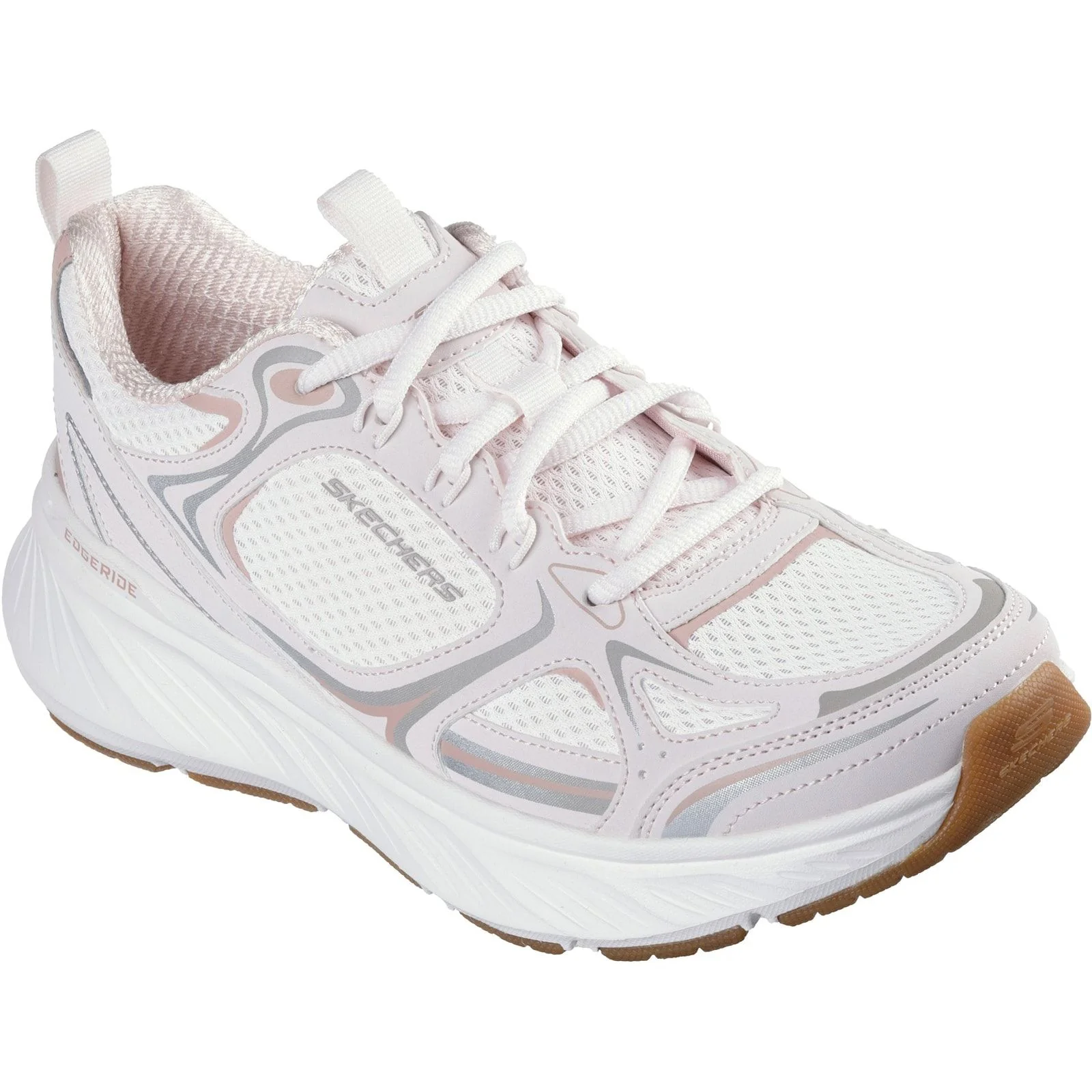 Skechers Womens Edgeride Silver Eclipse Trainers Pink - Image 5