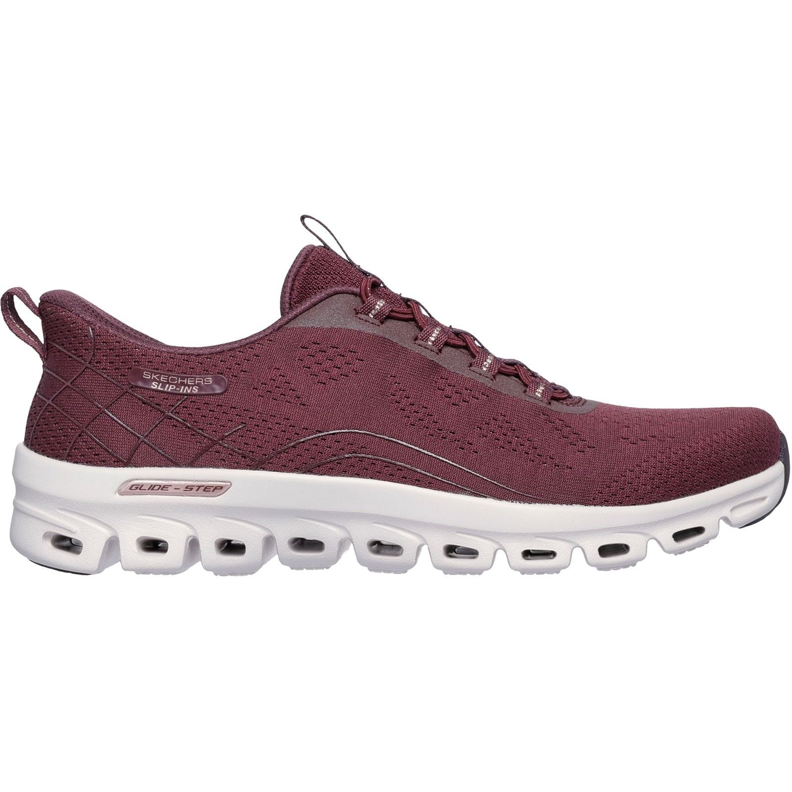 Skechers Womens Glide-Step Elevate Amaze Trainers Burgundy