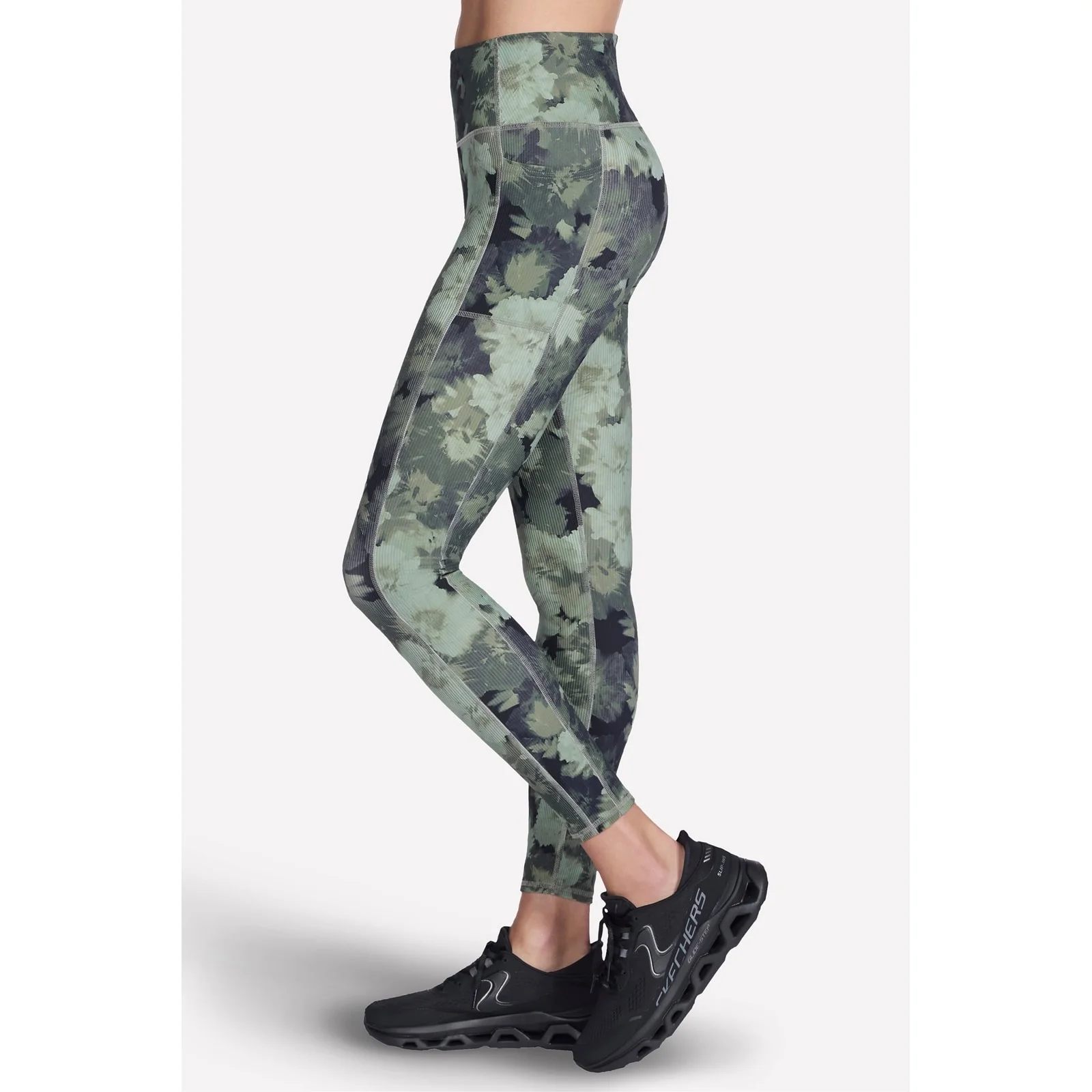 Skechers Womens GO FLEX Rib Inbloom Legging Inbloom Green - Image 3