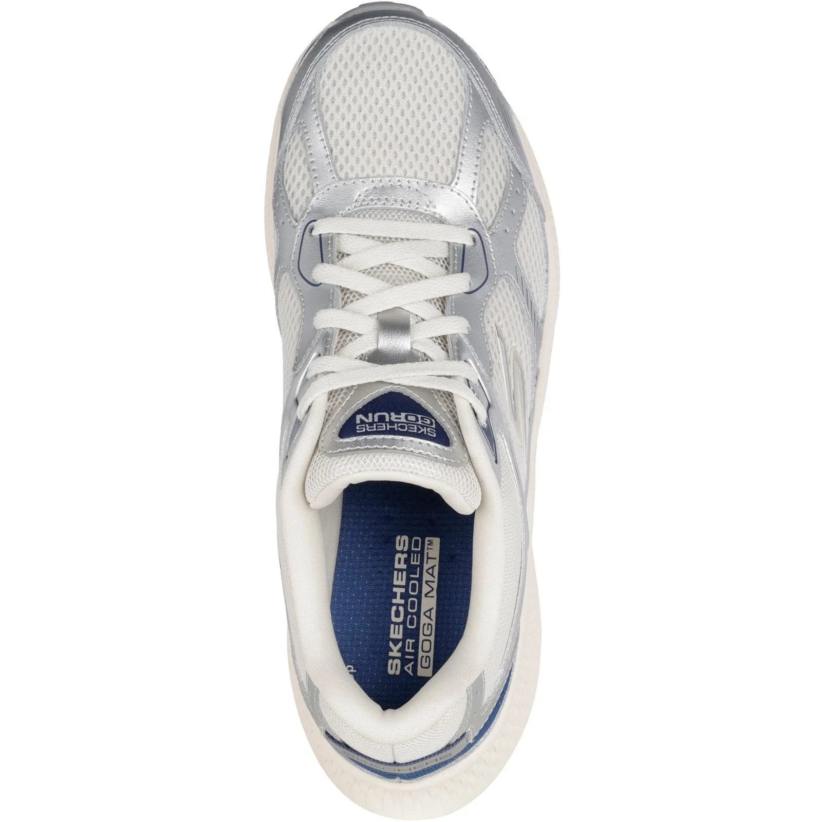 Skechers Womens GO RUN Consistent 2.0 Volt Trainer Silver/Navy - Image 3