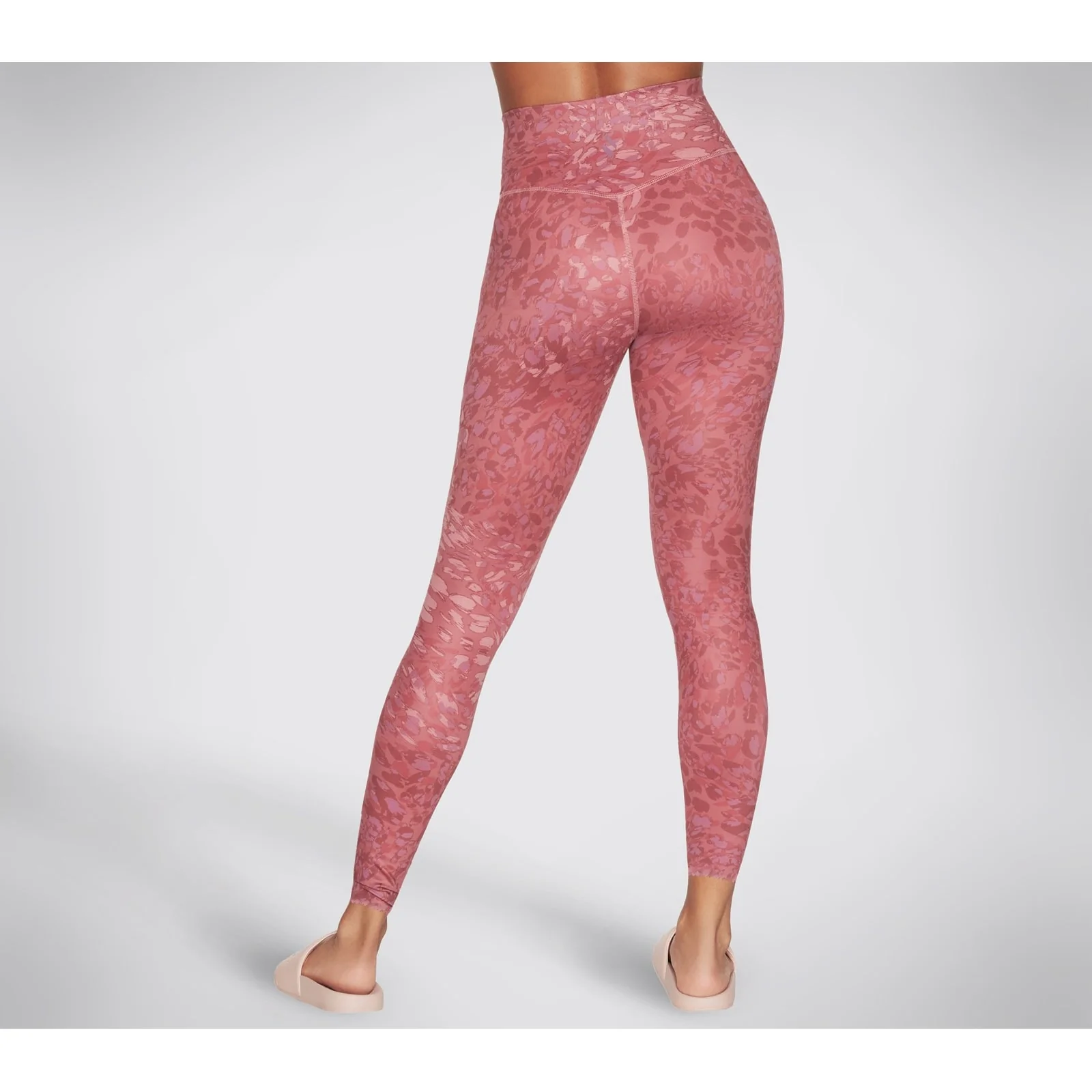 Skechers Womens Go Sculpt HW Leopard Legging Dark Pink - Image 2
