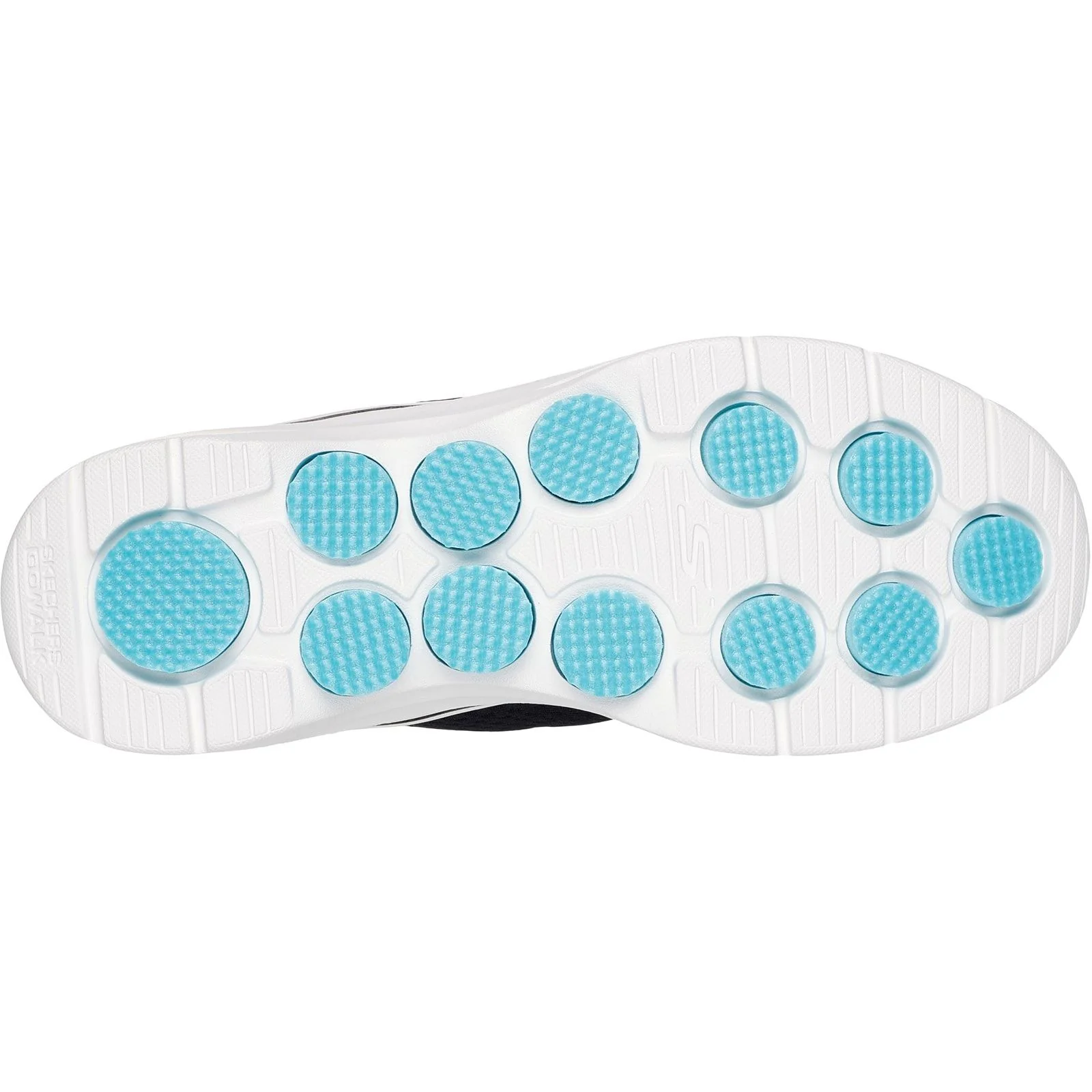Skechers Womens GO WALK 7 - Cosmic Waves Trainers Black/Turquoise - Image 3