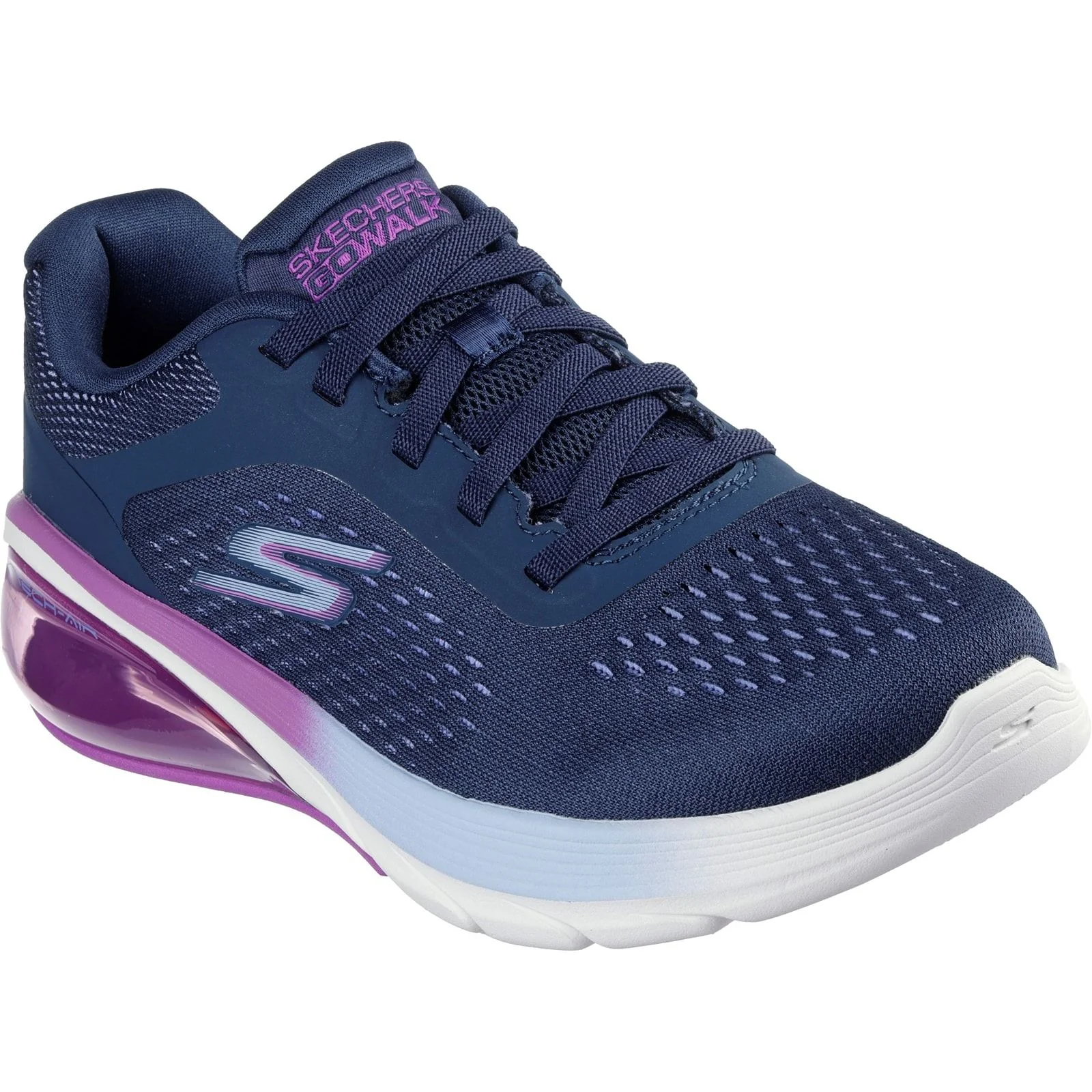 Skechers Womens Go Walk Air 3.0 Trainers Navy/Purple - Image 5