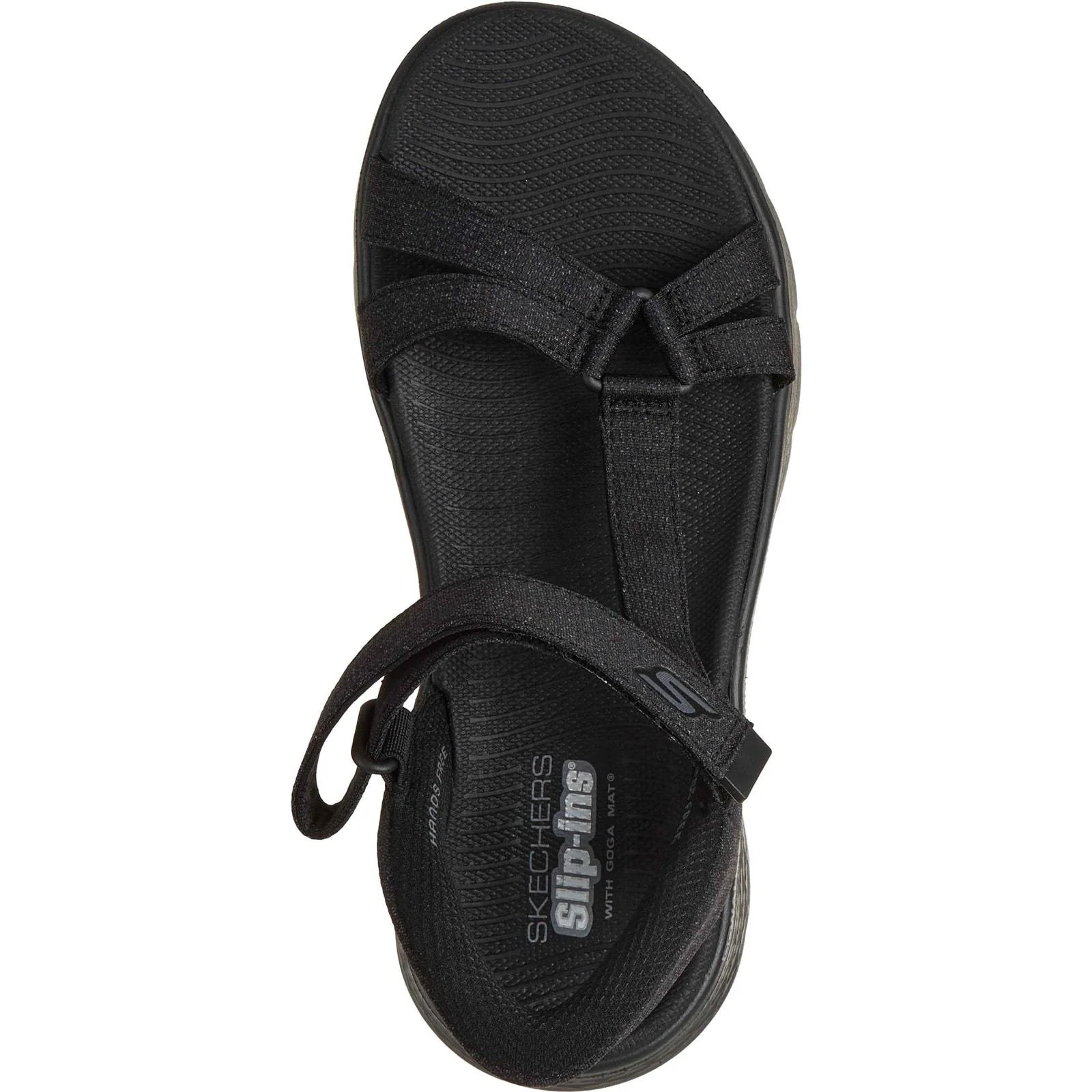 Skechers Womens GO WALK Flex Illuminate Sandal Black - Image 3