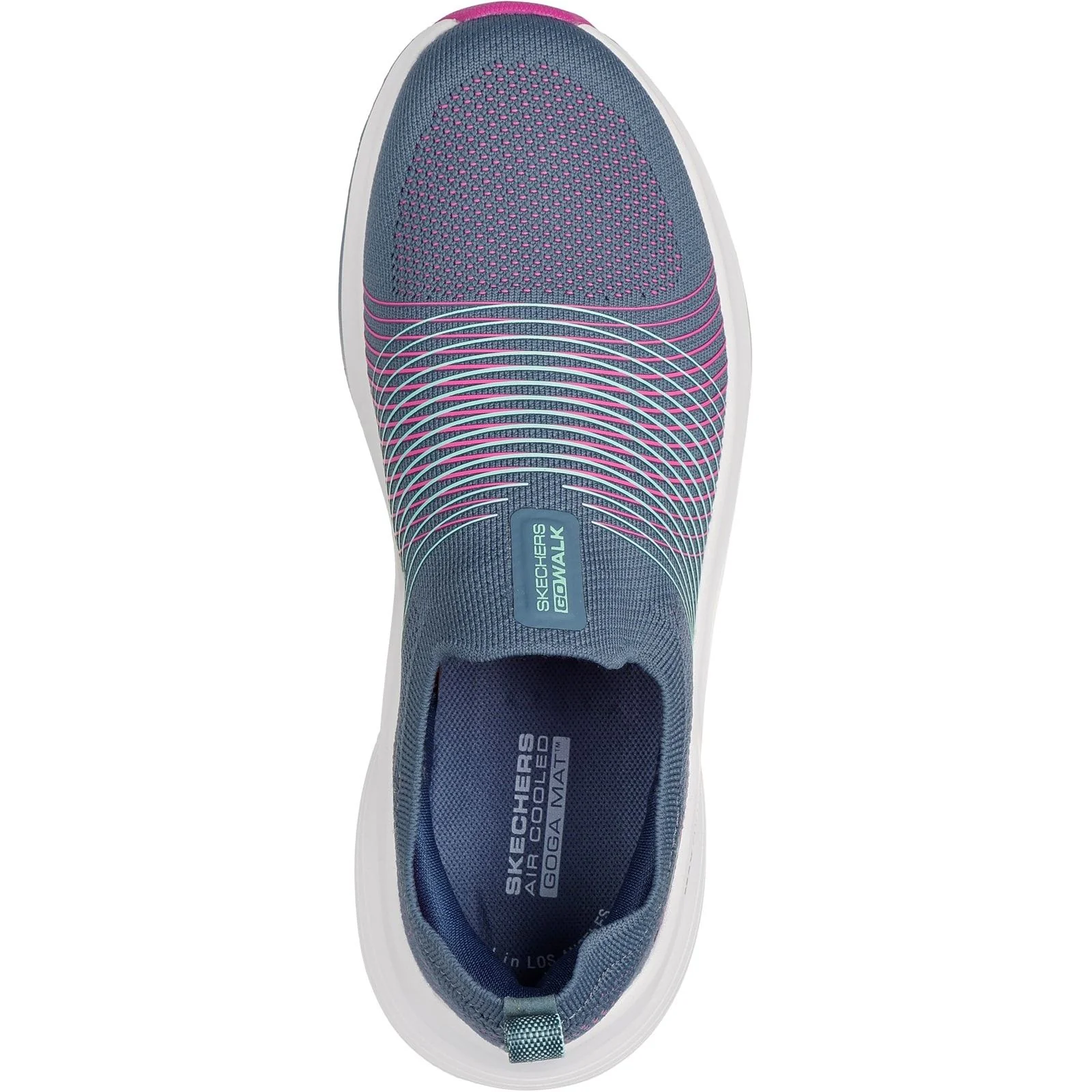 Skechers Womens GO WALK Max Walker Sally Shoes Charcoal/Purple - Image 4