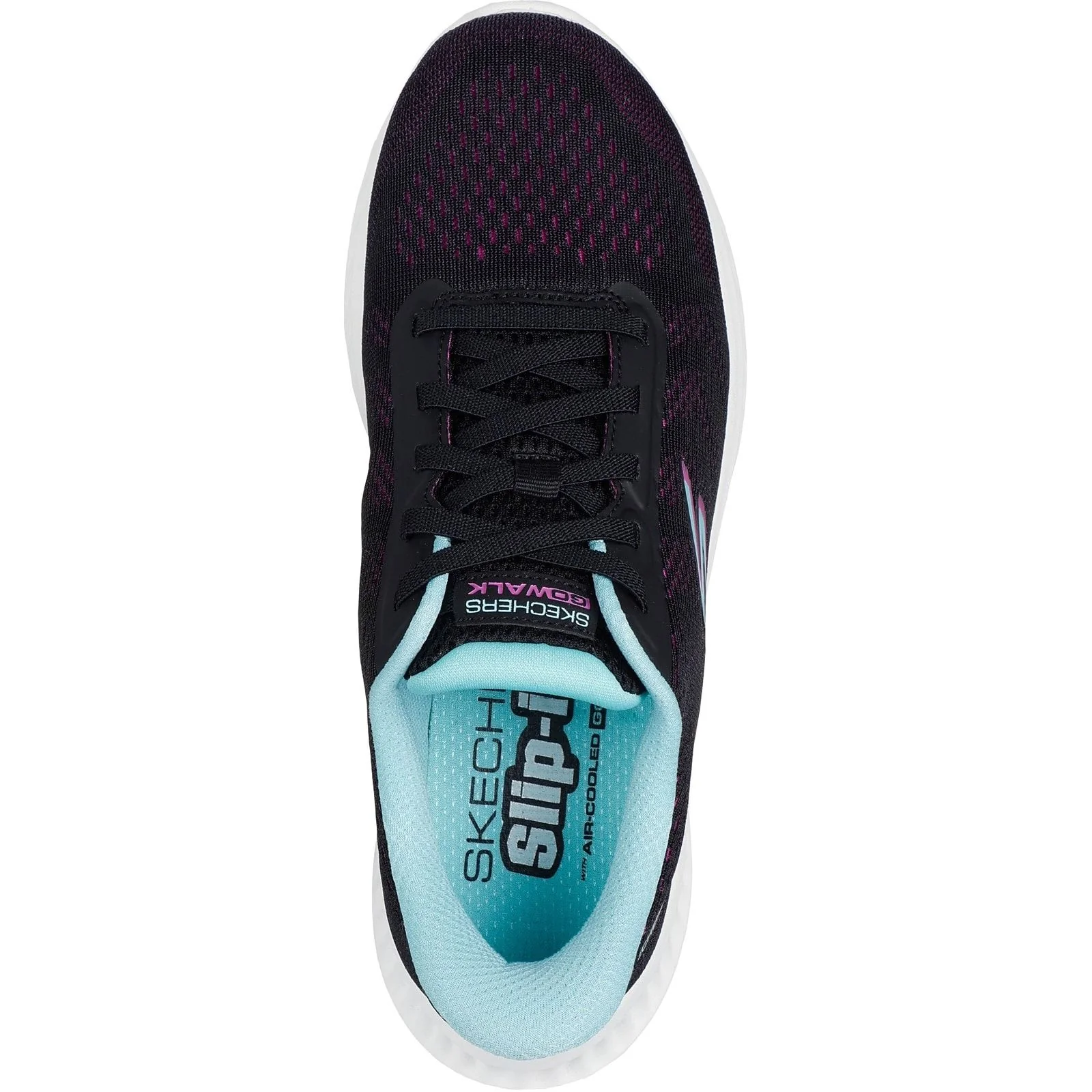 Skechers Womens Go Walk Now Khloe Trainers Black/Purple - Image 4