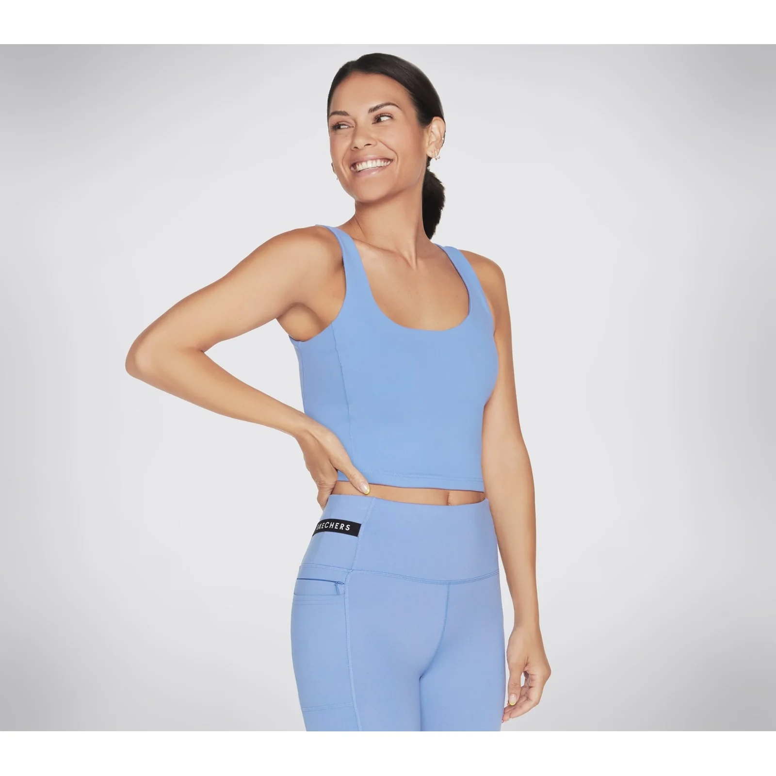 Skechers Womens Goflex Joy Longline Bra Baja Blue - Image 3