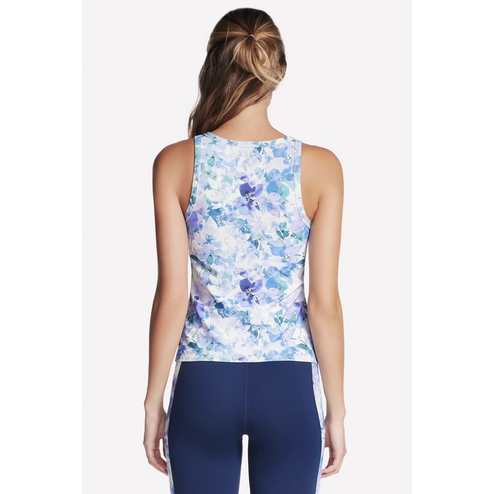 Skechers Womens GoWalk Seascape Floral Tank Purple/Turquoise - Image 2
