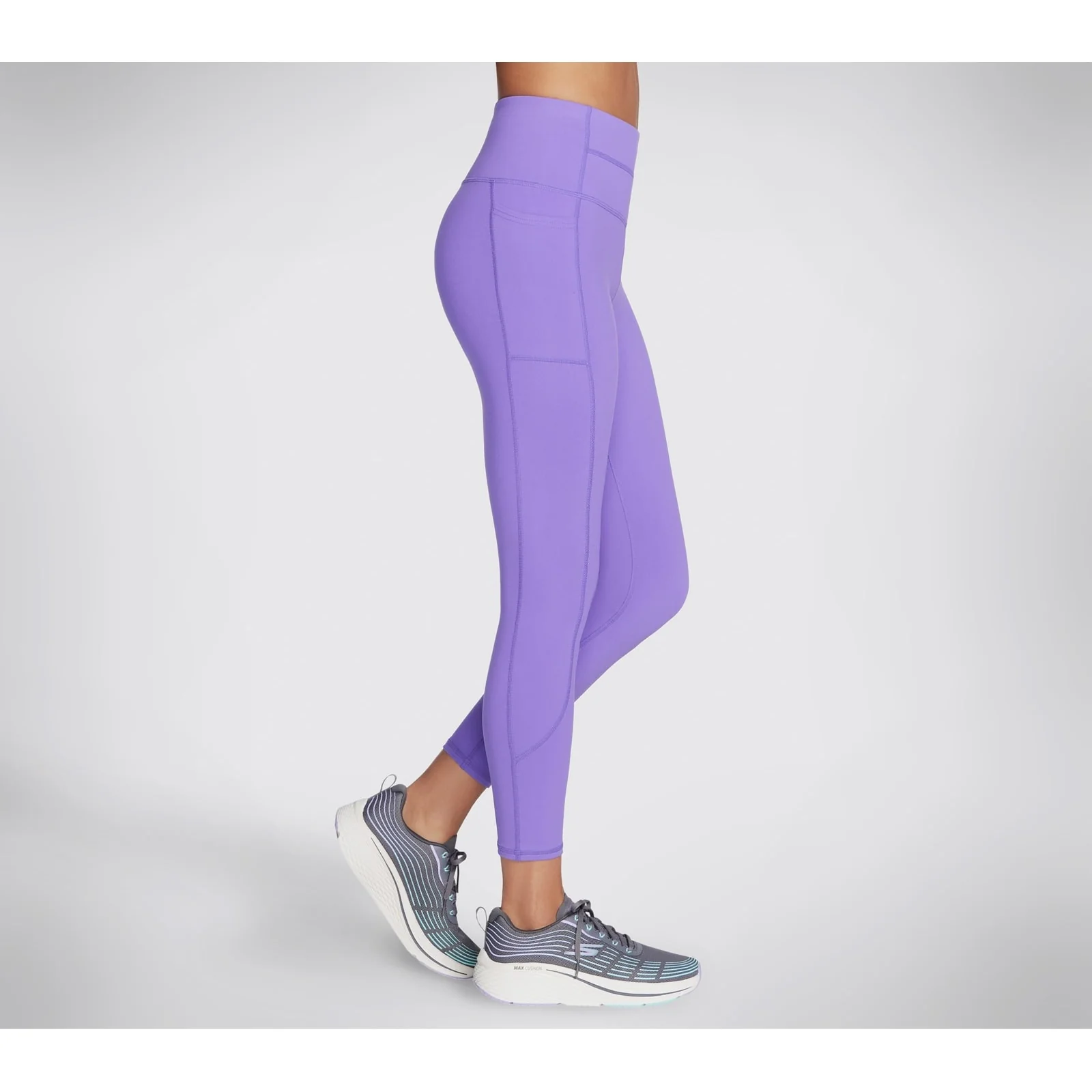 Skechers Womens GOWALK Wear High-Waisted 7/8 Legging Neon Pink/Purple - Image 3