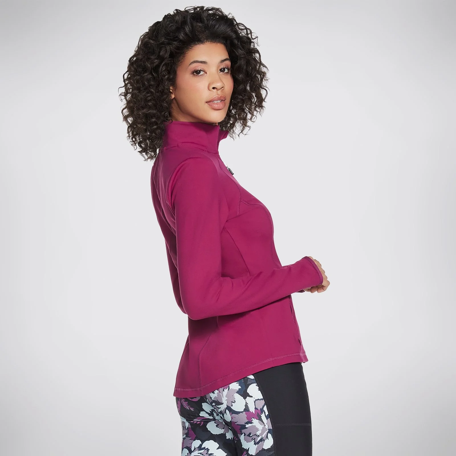 Skechers Womens GOWALK Wear Mesh Jacket Magenta - Image 2