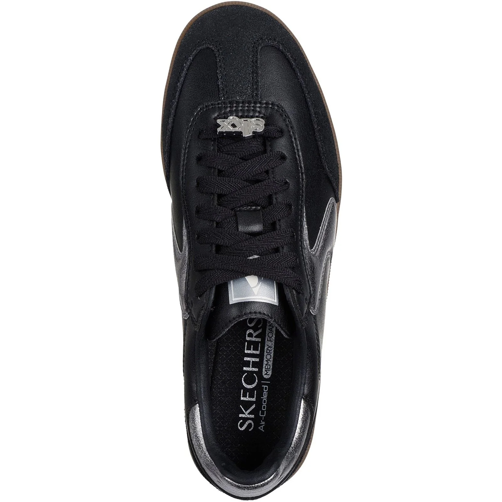 Skechers Womens Hotshot Cool Glow Trainer Black/Silver - Image 3
