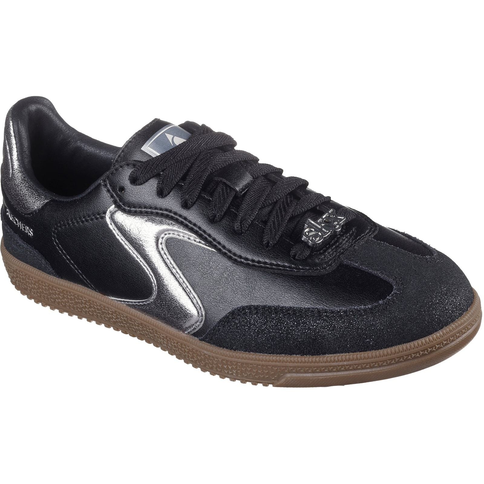 Skechers Womens Hotshot Cool Glow Trainer Black/Silver - Image 5
