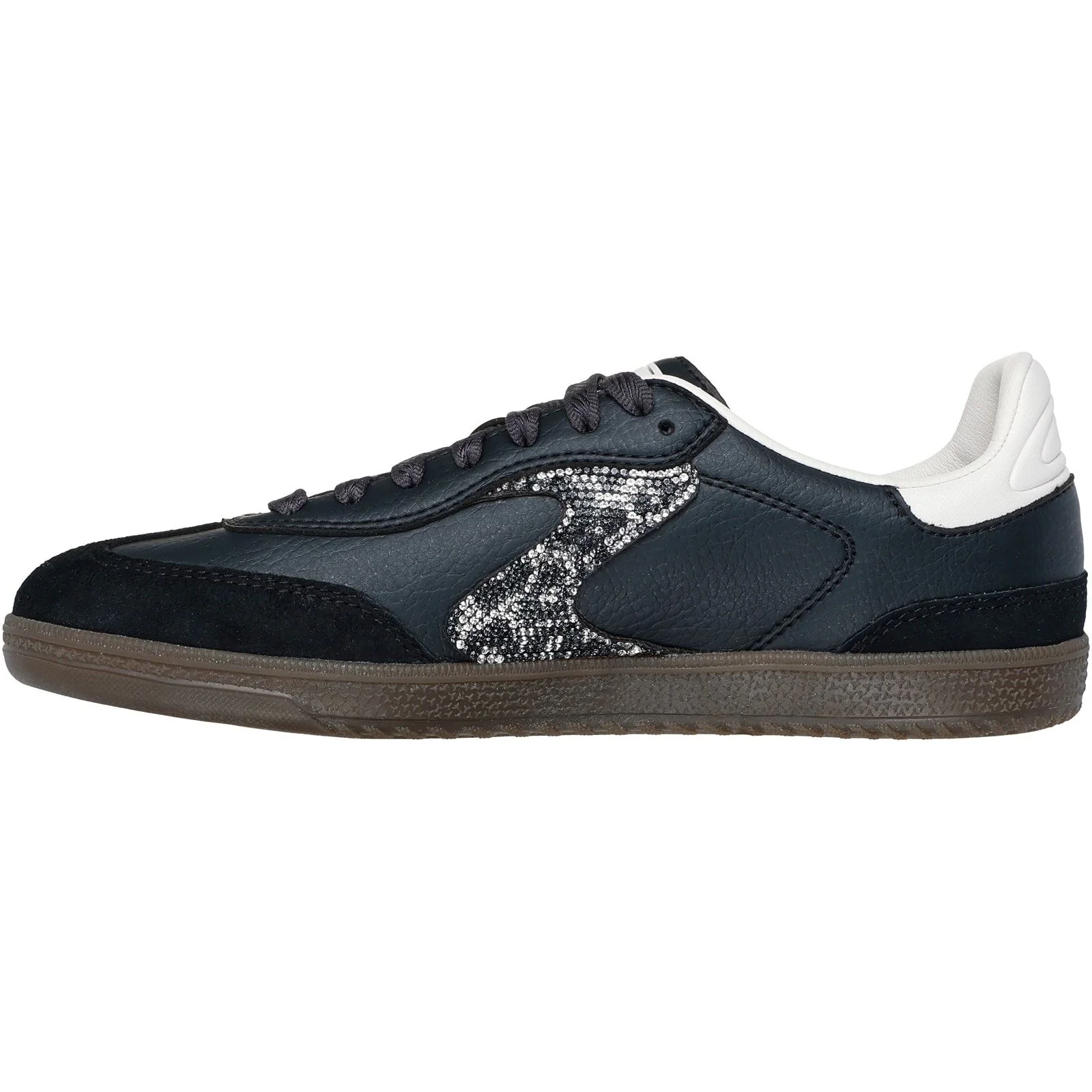 Skechers Womens Hotshot Shimmering Spots Trainer Black/White - Image 2